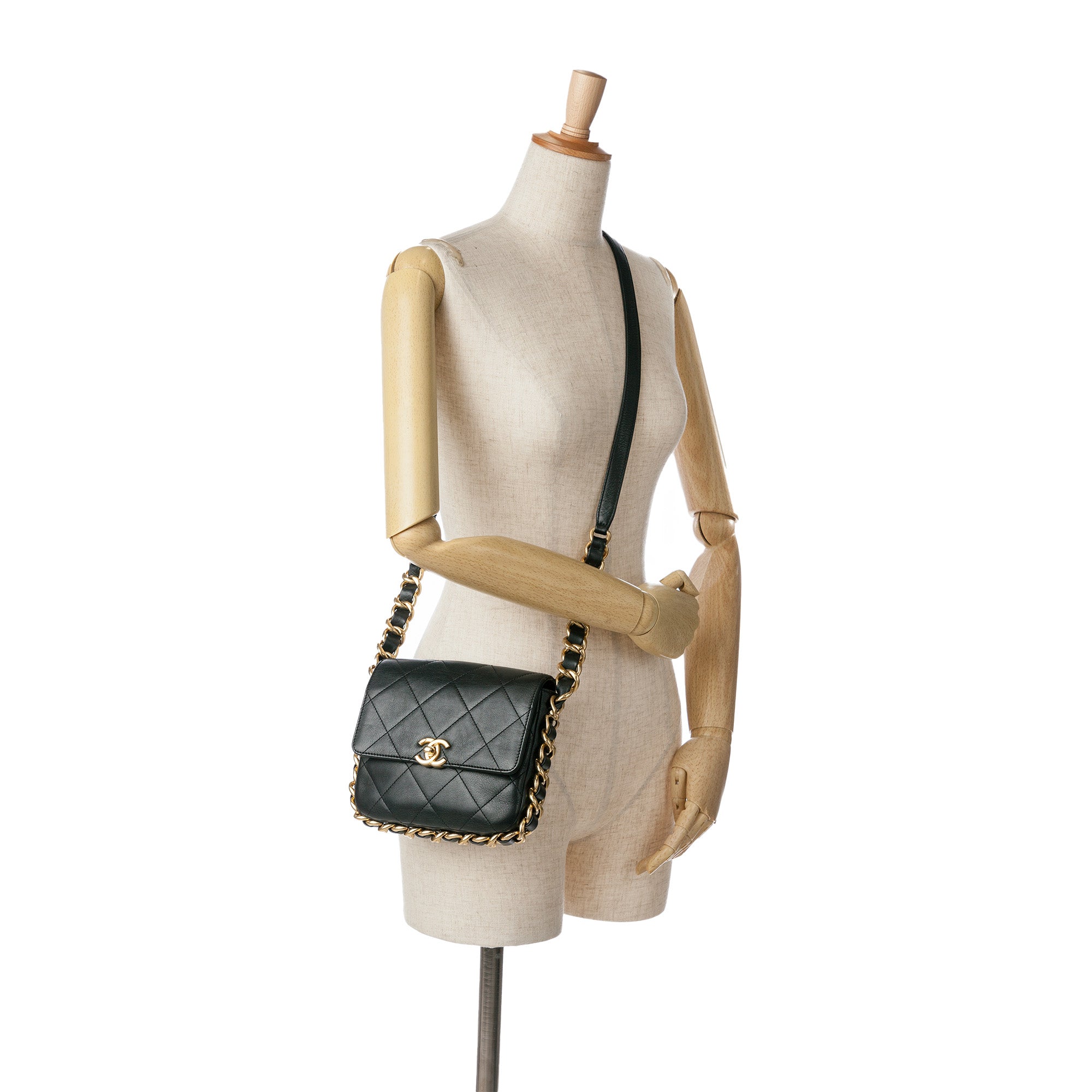 Chanel Small Quilted Calfskin Framing Chain Flap - image 7