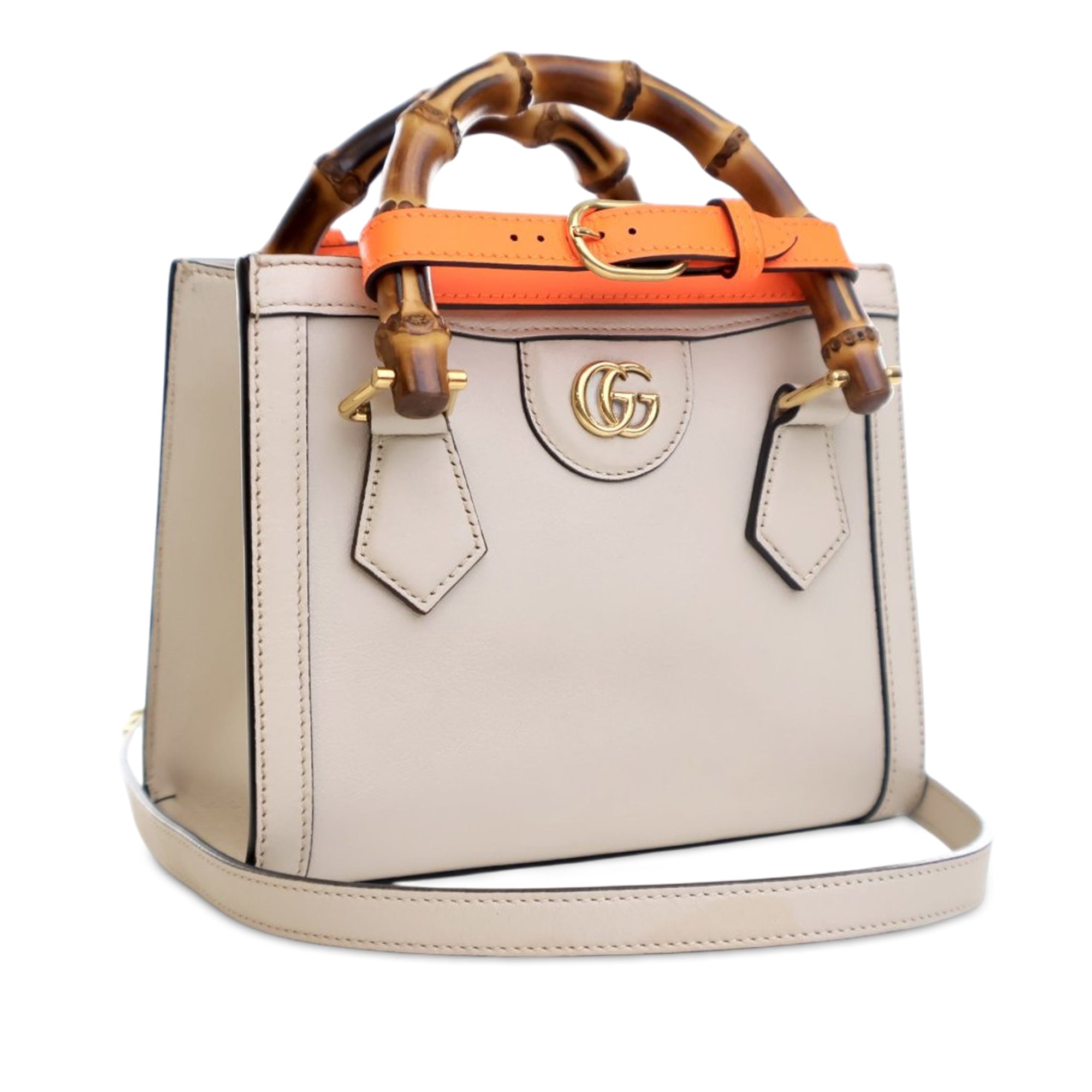 Gucci Mini Calfskin Bamboo Diana Satchel - image 2