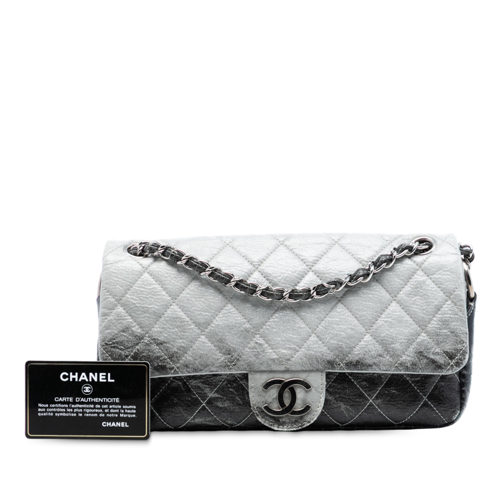 Chanel Small CC Quilted Vinyl Melrose Degrade Flap - image 9