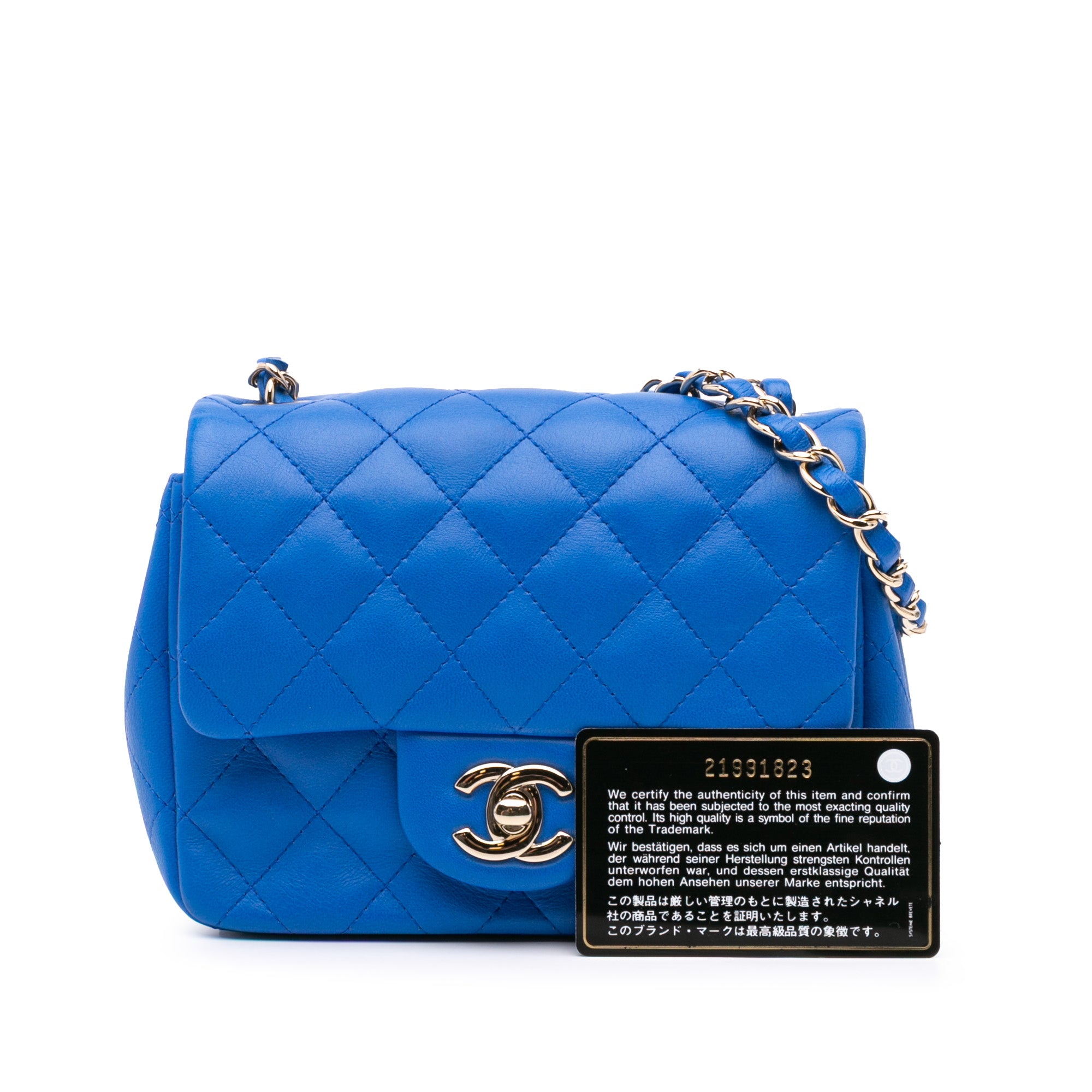 Chanel Mini Square Classic Lambskin Single Flap - image 11