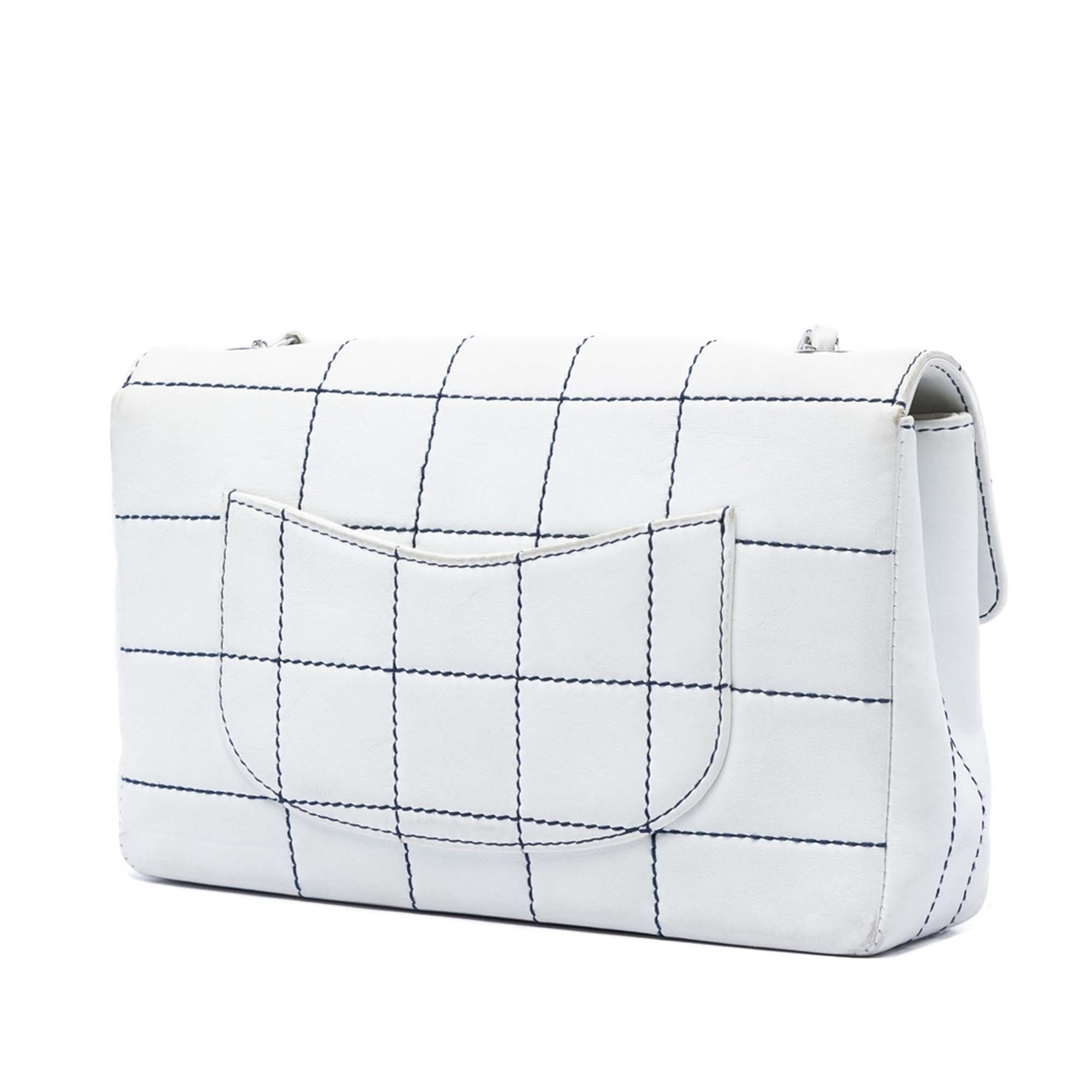 Chanel Medium Chocolate Bar Lambskin Stitched Flap - image 2