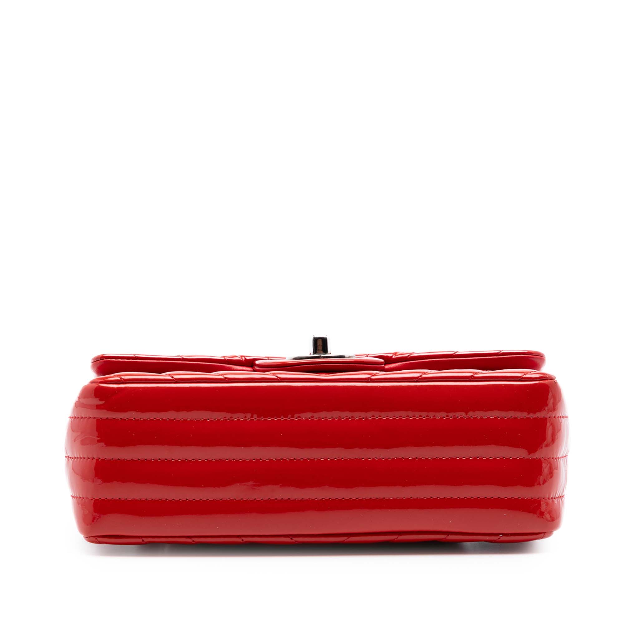 Chanel Mini Rectangular Classic Chevron Patent Single Flap - image 3