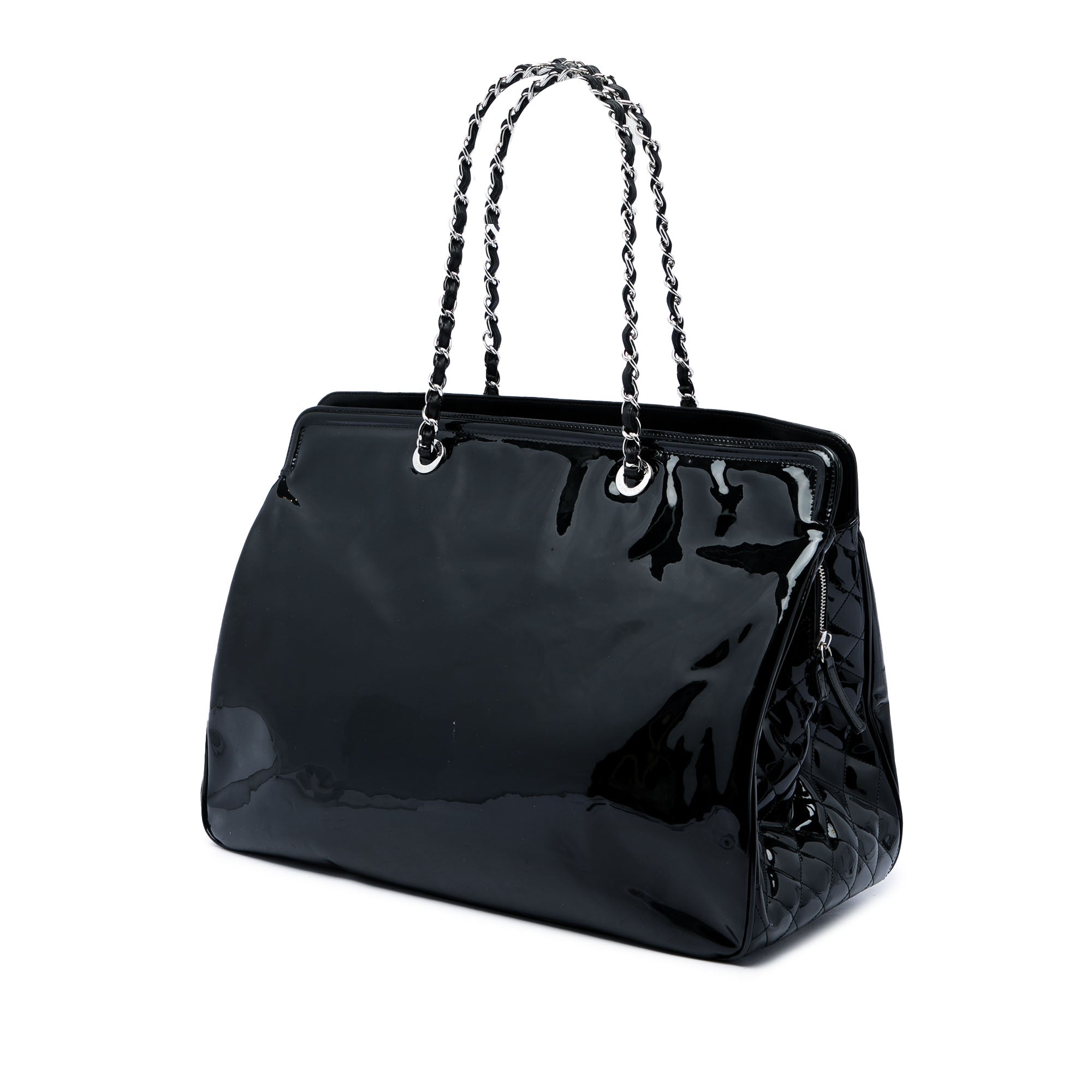 Chanel CC Patent Lipstick Ligne Tote - image 2