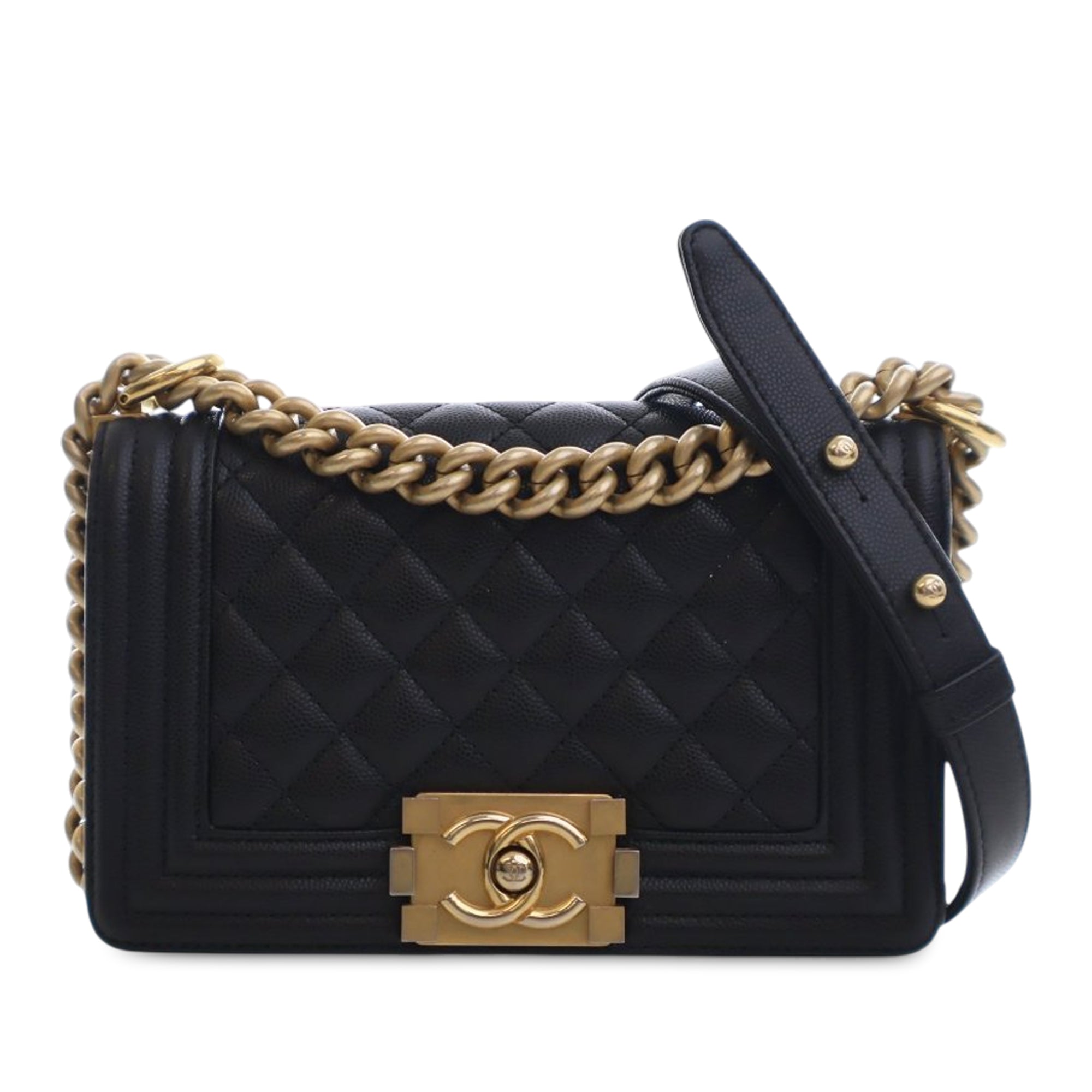 Chanel Small Quilted Caviar Boy Flap - image 1