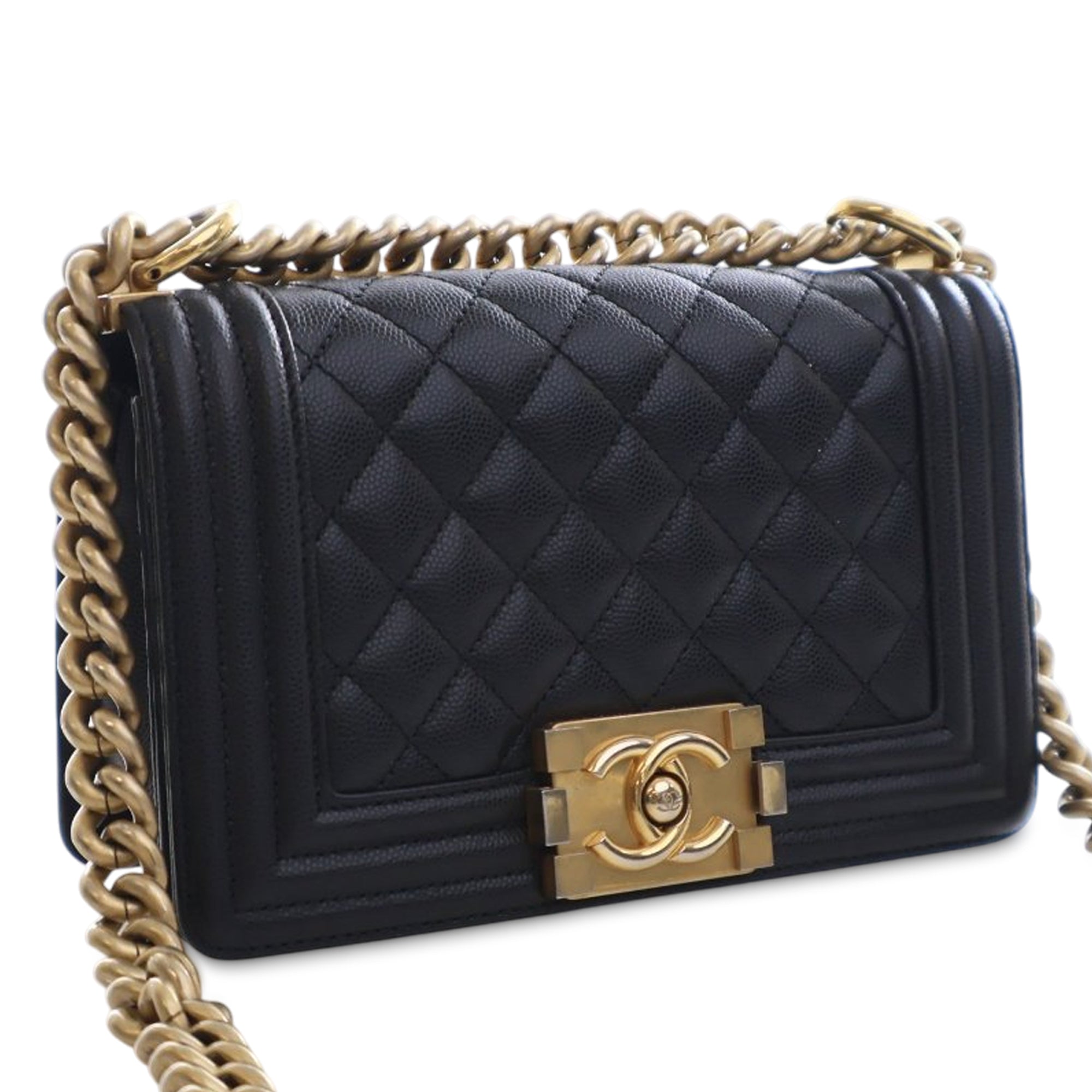 Chanel Small Quilted Caviar Boy Flap - image 2