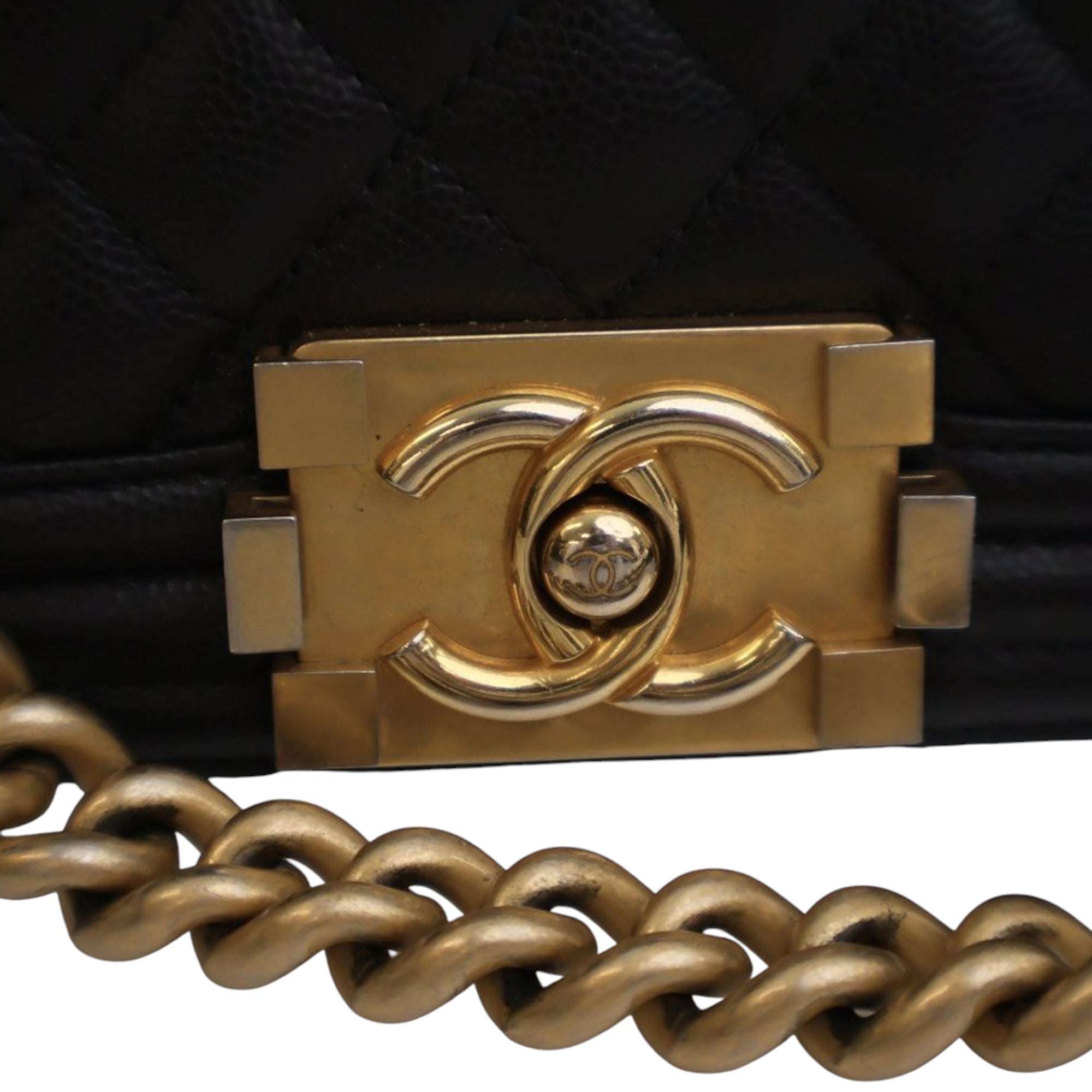 Chanel Small Quilted Caviar Boy Flap - image 8