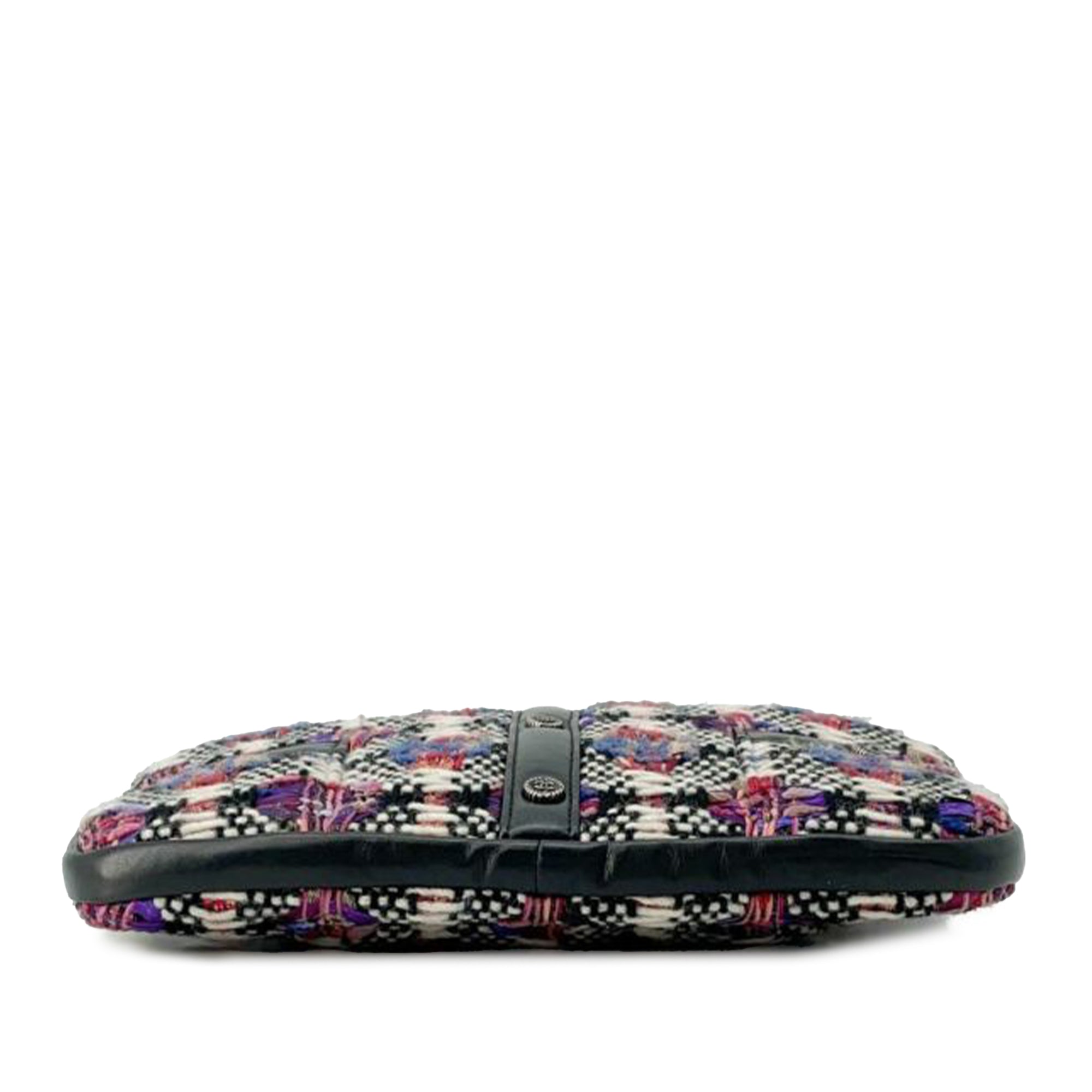 Chanel Small Tweed and Lambskin Girl Clutch on Chain - image 3
