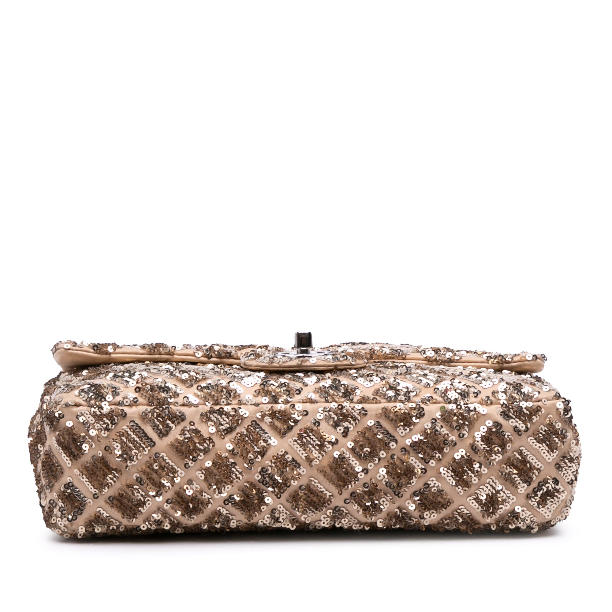 Chanel CC Quilted Sequin Embellished Satin Flap - image 3