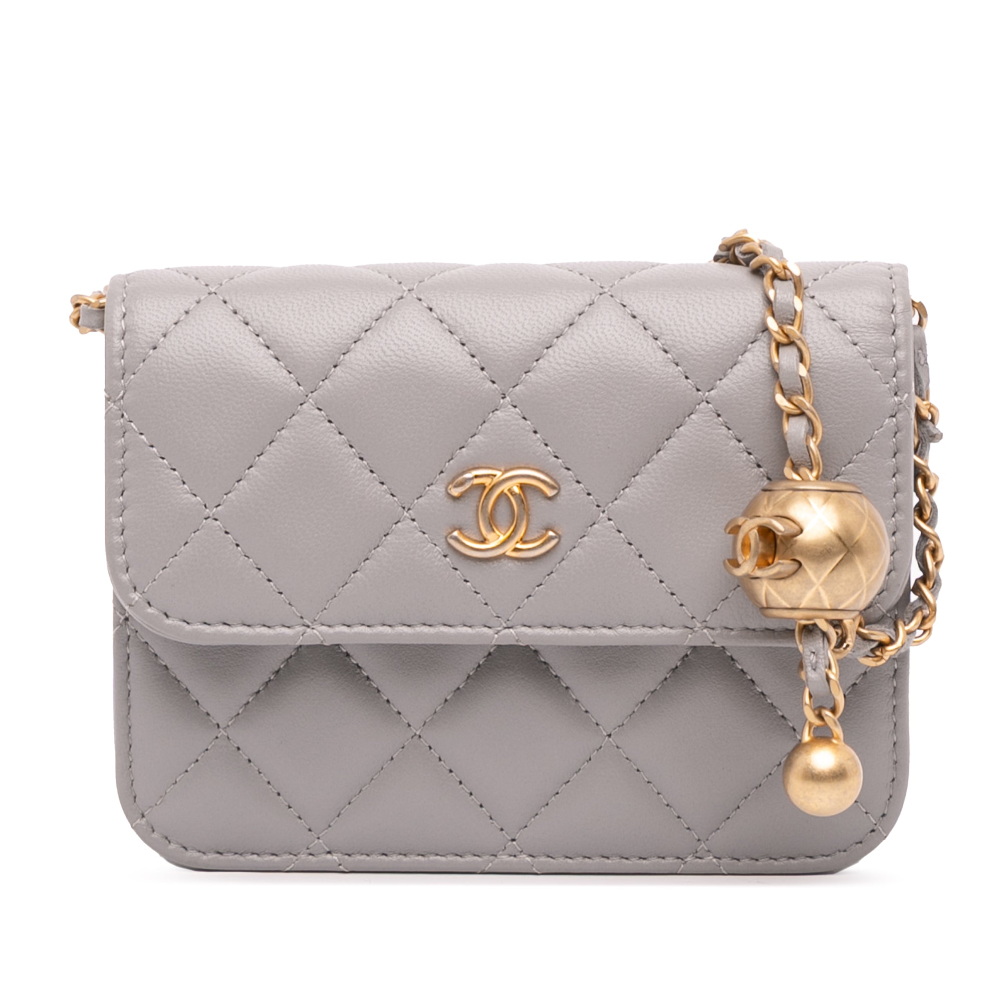 Chanel Mini Lambskin Pearl Crush Clutch On Chain - image 1