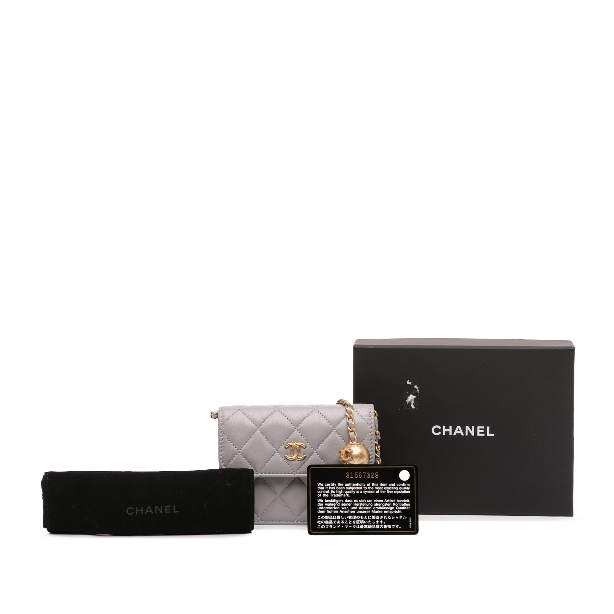 Chanel Mini Lambskin Pearl Crush Clutch On Chain - image 13