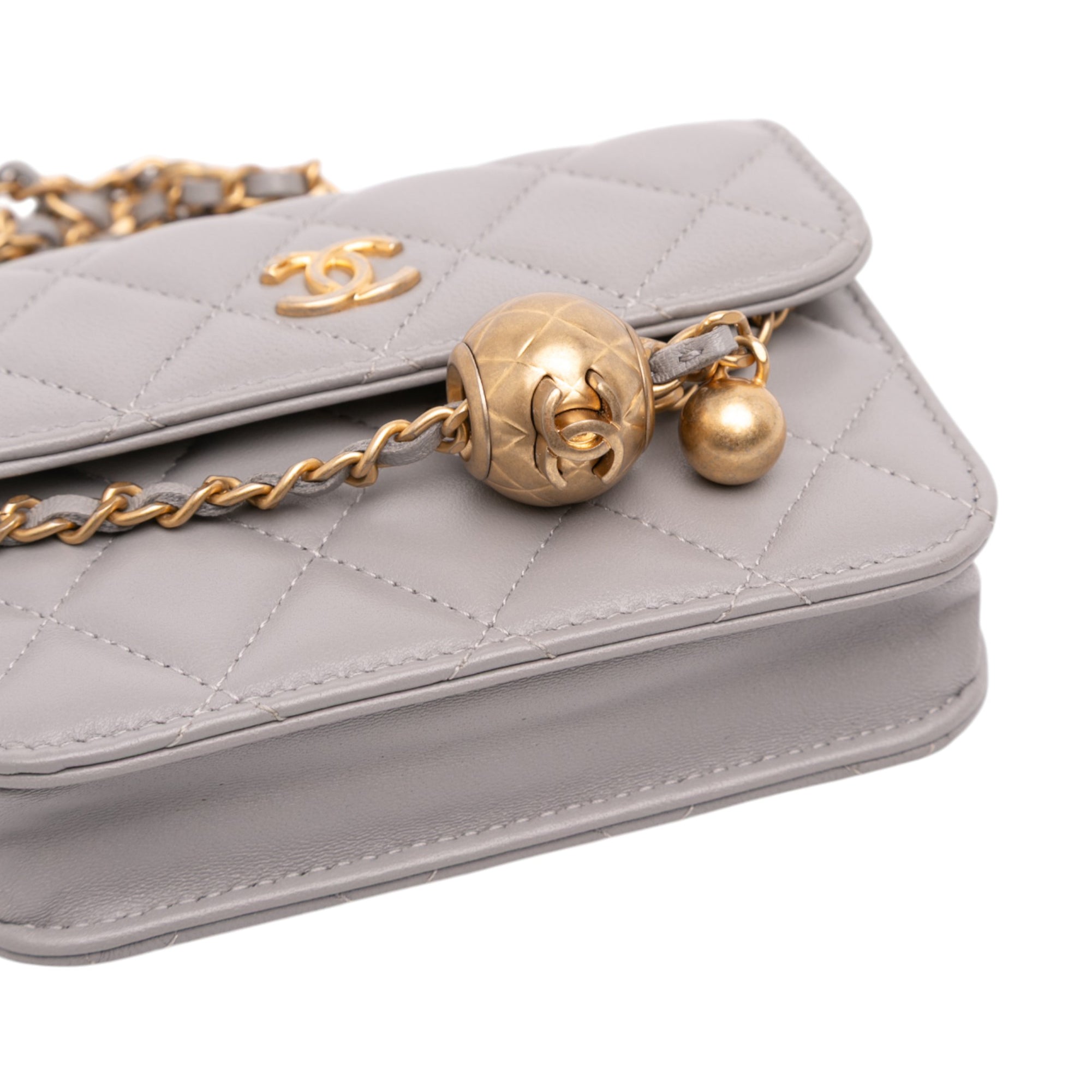 Chanel Mini Lambskin Pearl Crush Clutch On Chain - image 8