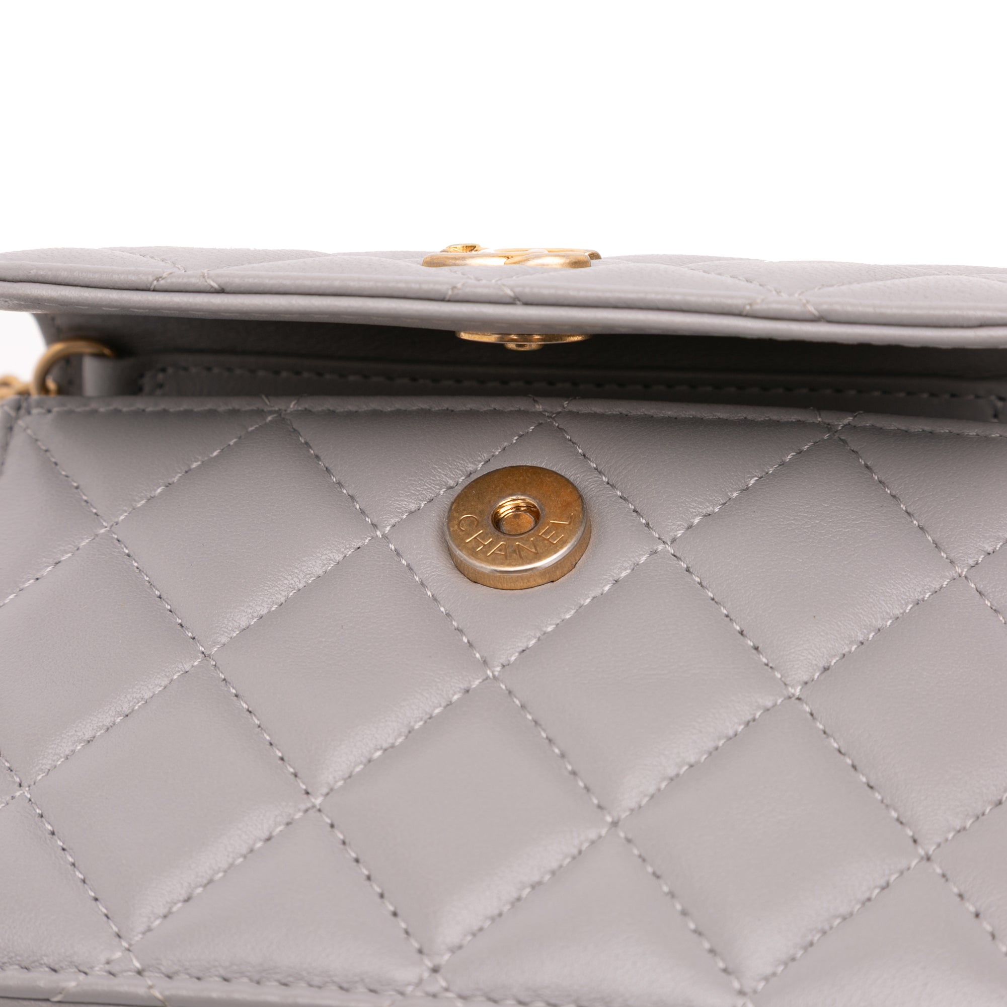 Chanel Mini Lambskin Pearl Crush Clutch On Chain - image 9