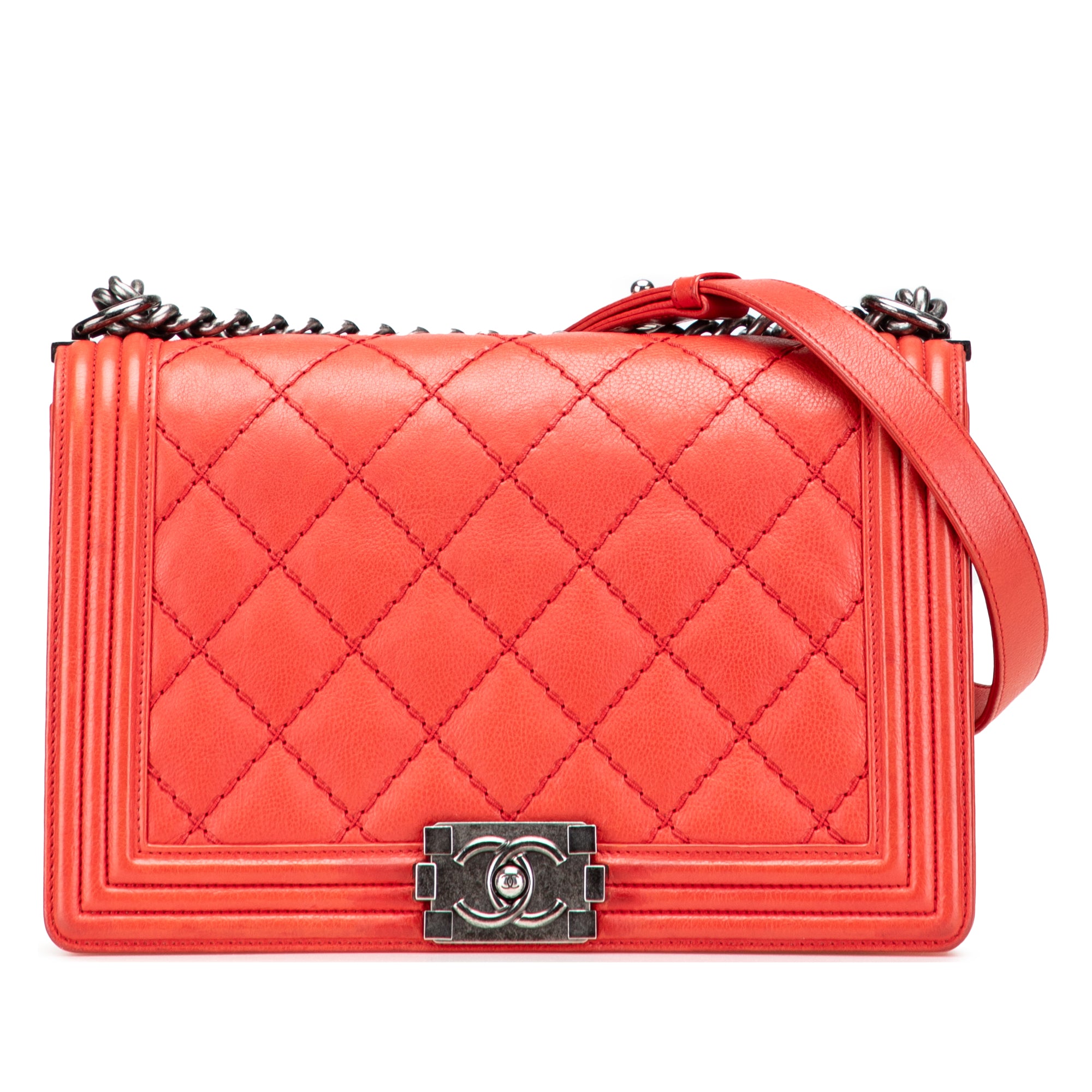 Chanel Medium Quilted Calfskin Wild Stitch Boy Flap - image 1