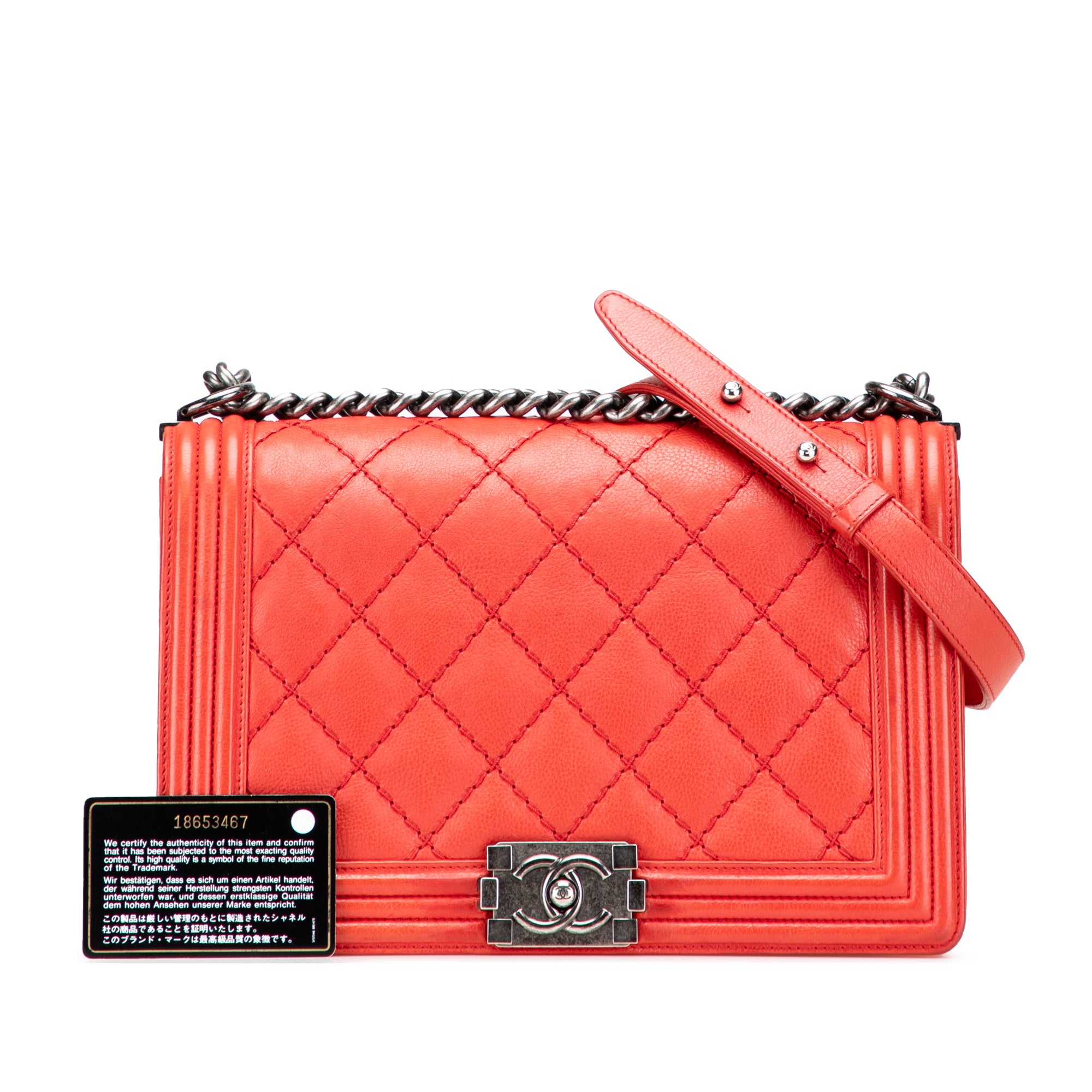 Chanel Medium Quilted Calfskin Wild Stitch Boy Flap - image 13