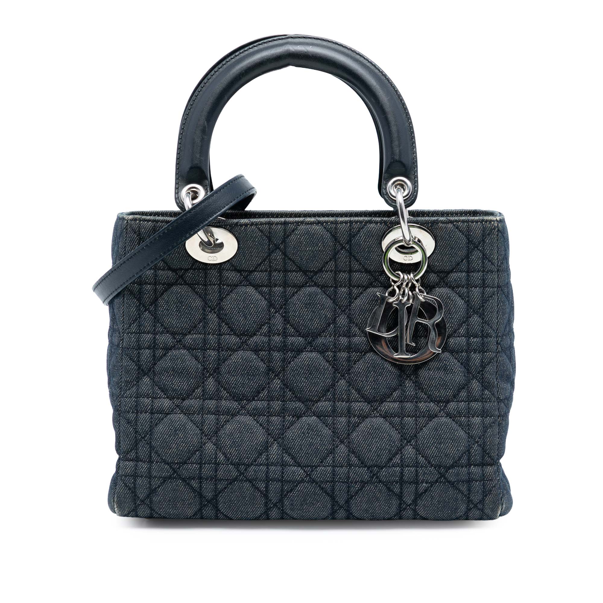 Dior Medium Denim Cannage Lady Dior - image 1