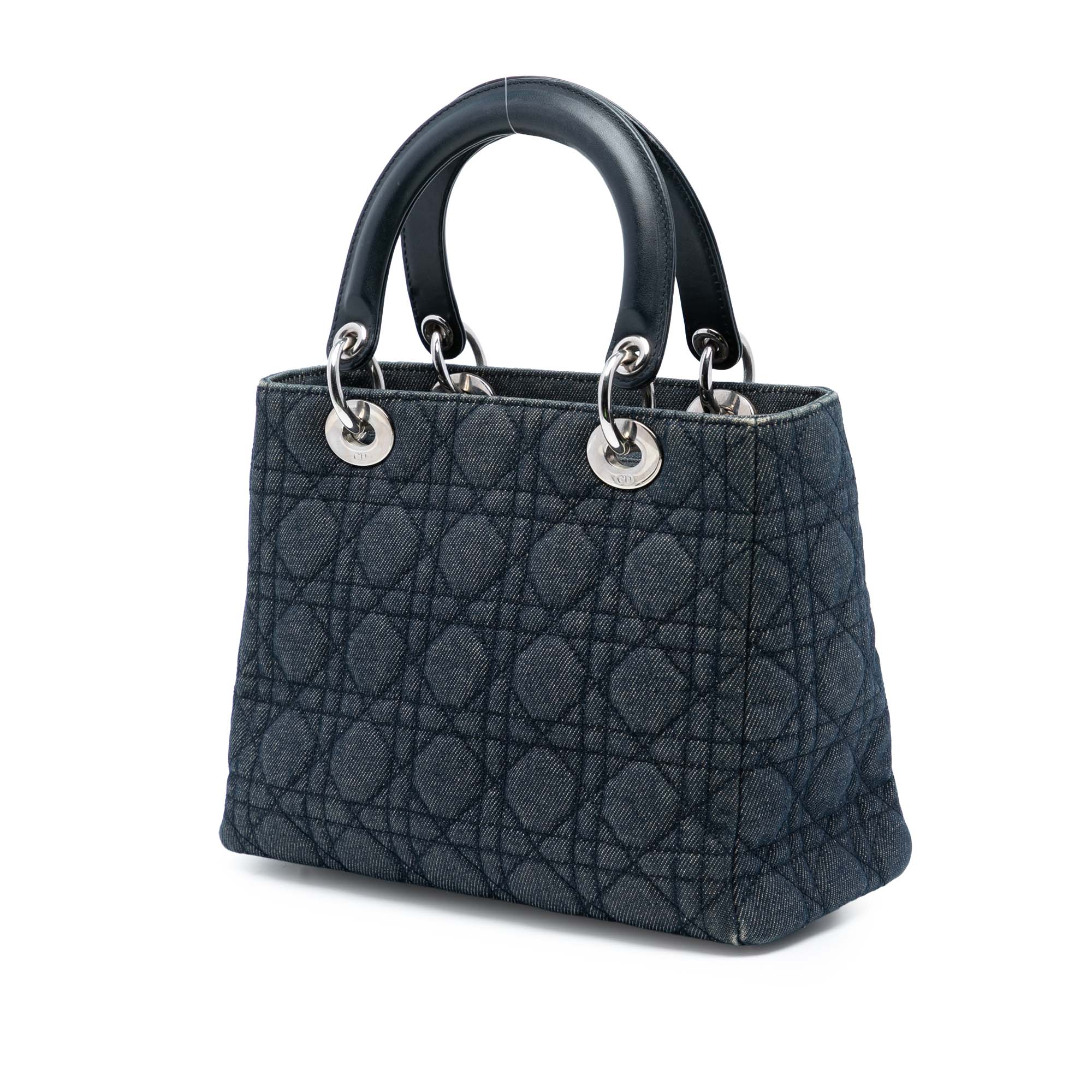 Dior Medium Denim Cannage Lady Dior - image 2