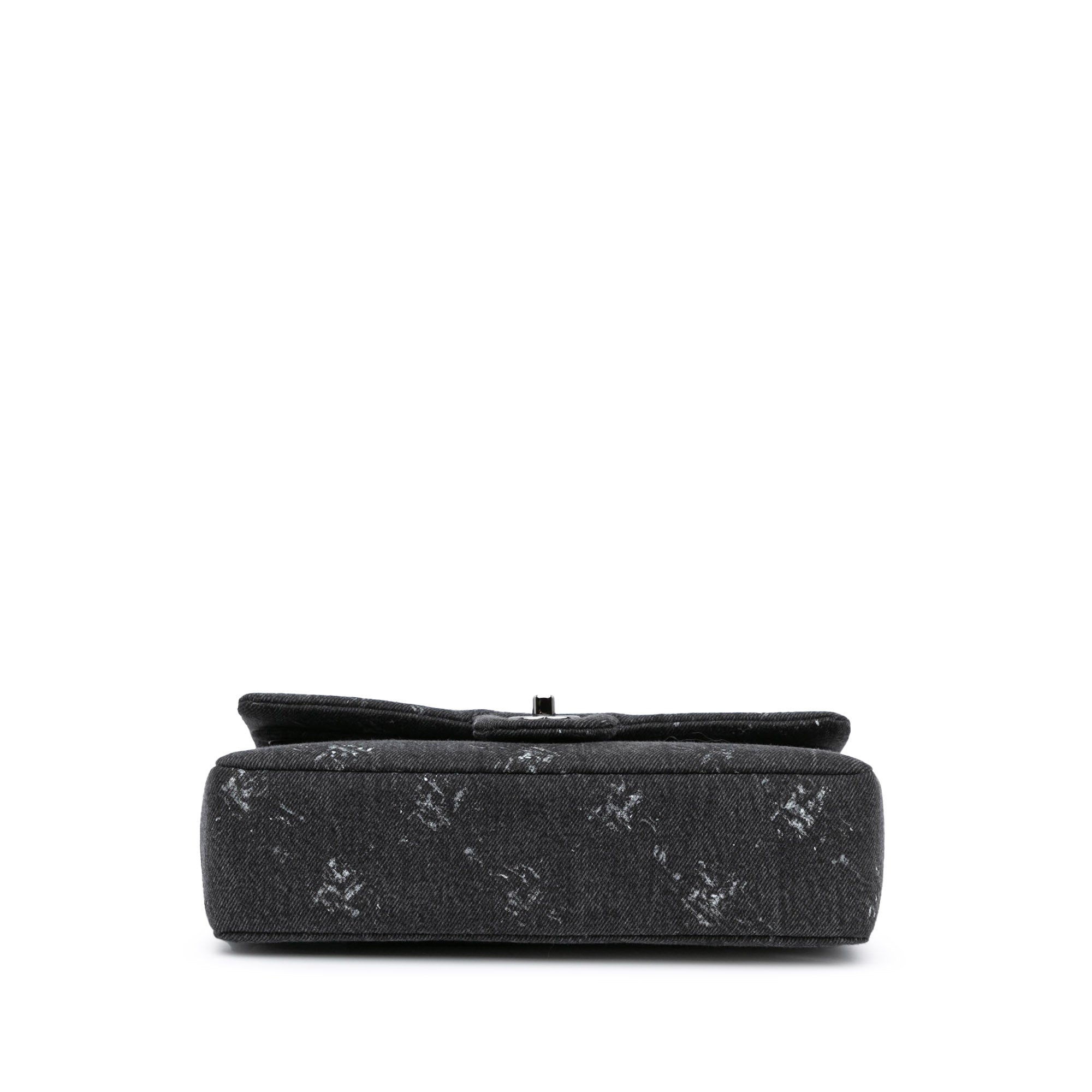 Chanel Medium Classic Printed Denim Double Flap - image 3
