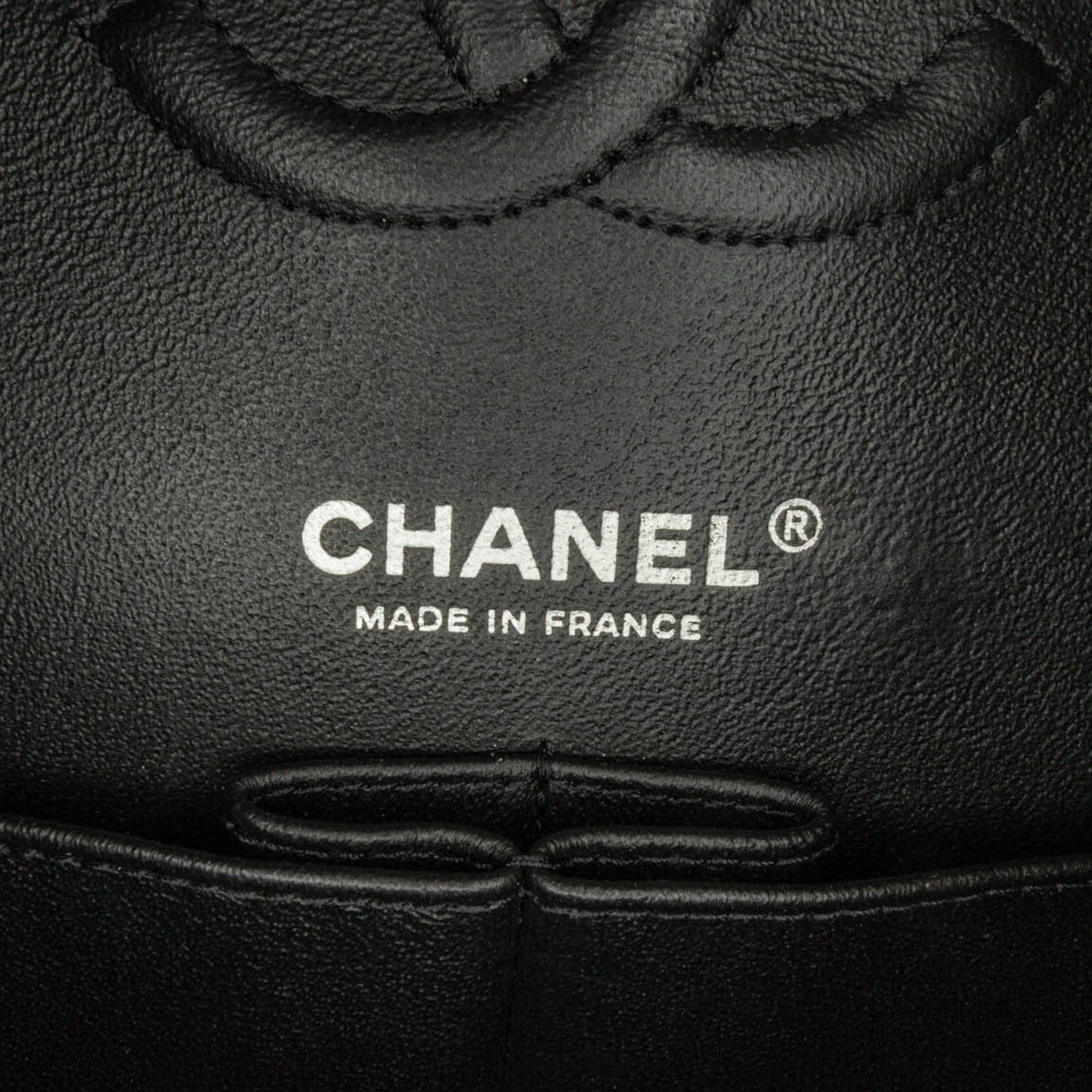 Chanel Medium Classic Printed Denim Double Flap - image 7