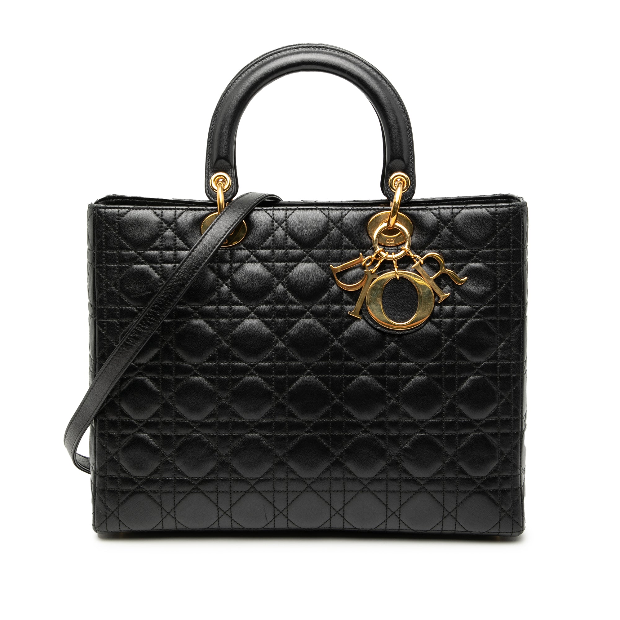 Dior Large Lambskin Cannage Lady Dior - image 1