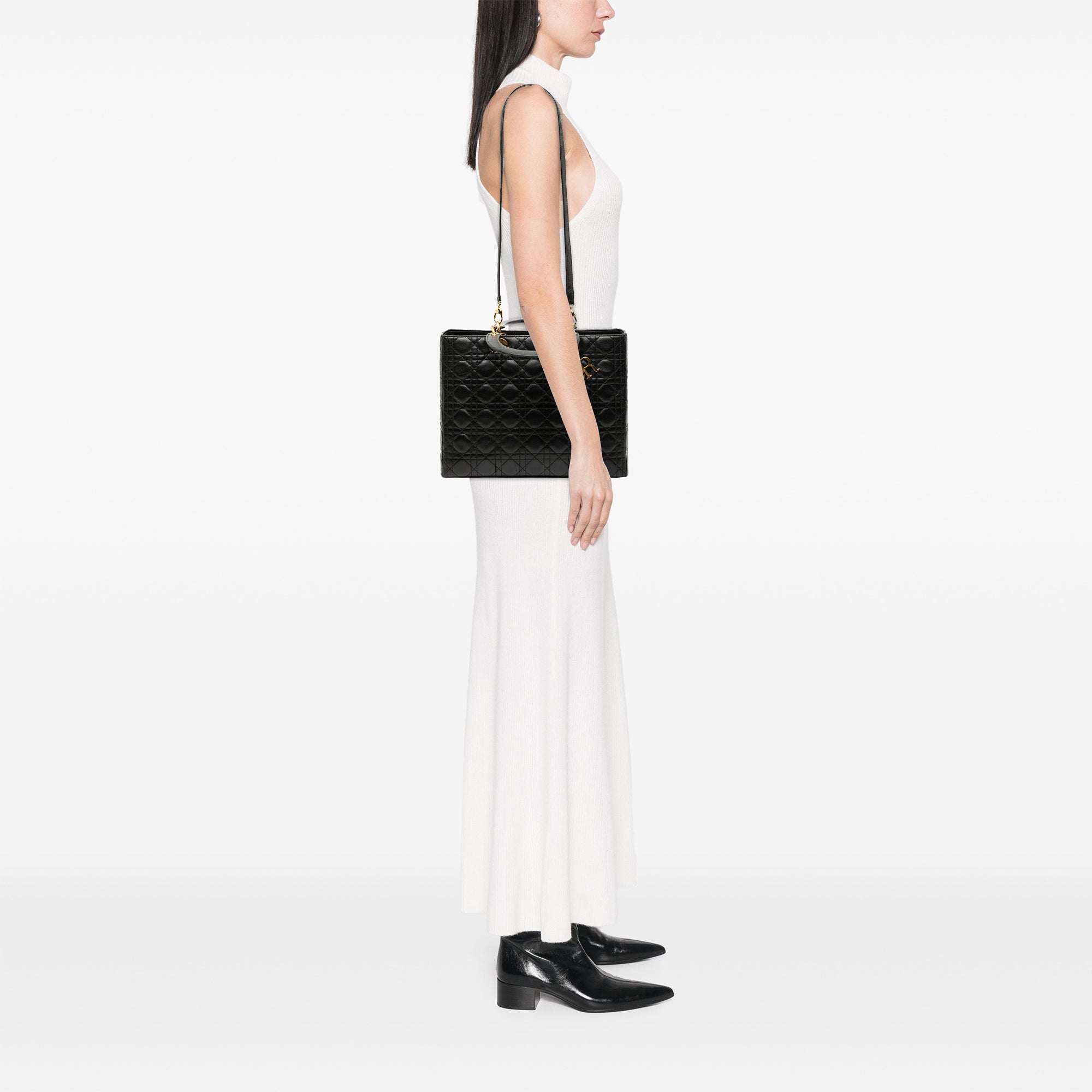Dior Large Lambskin Cannage Lady Dior - image 7