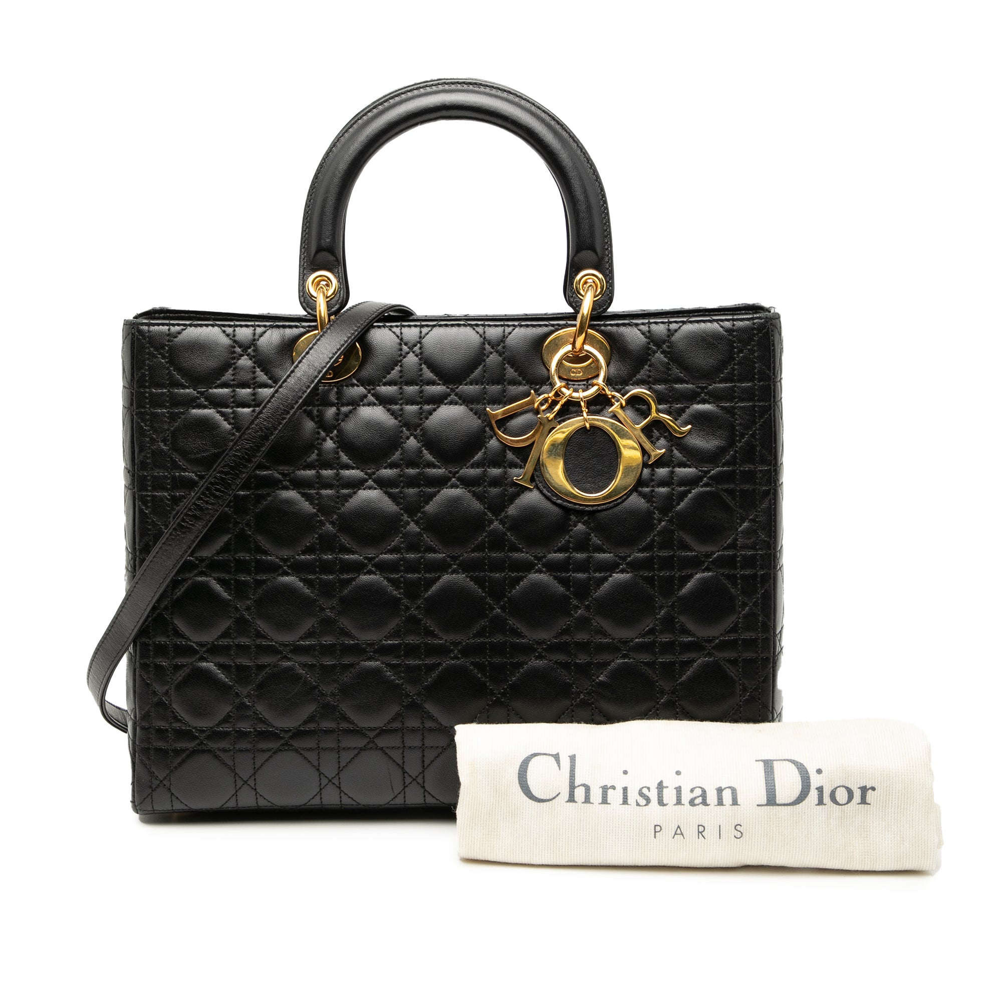 Dior Large Lambskin Cannage Lady Dior - image 8