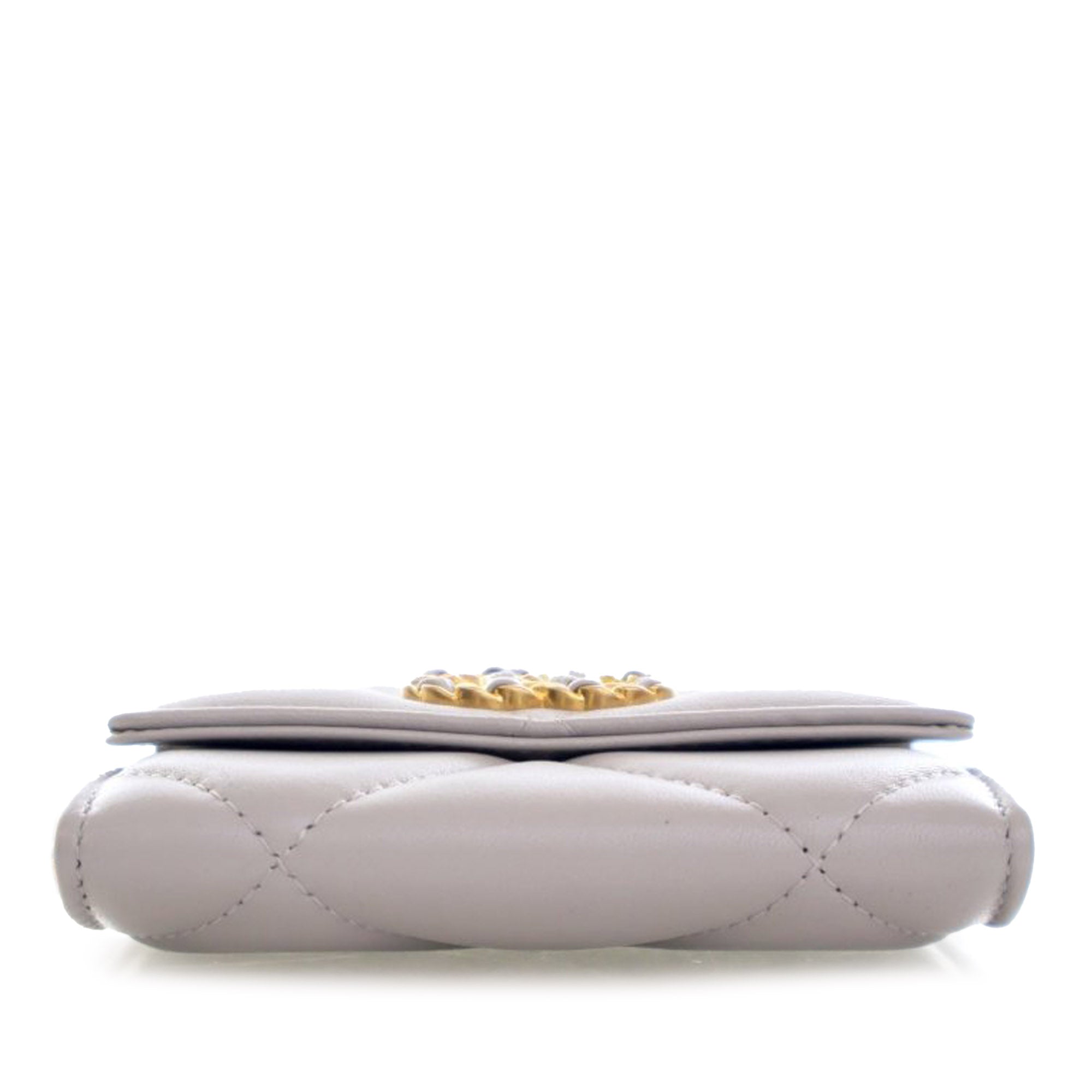Chanel Quilted Lambskin 19 Flap Coin Purse With Chain - image 3