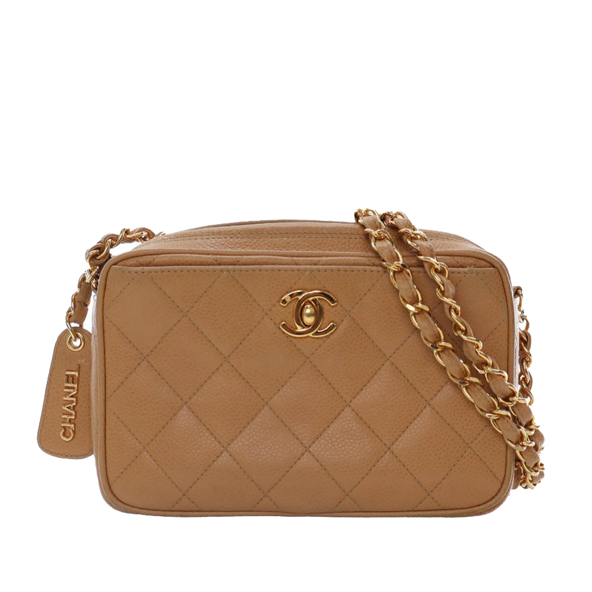 Chanel CC Quilted Caviar Camera Bag - image 1