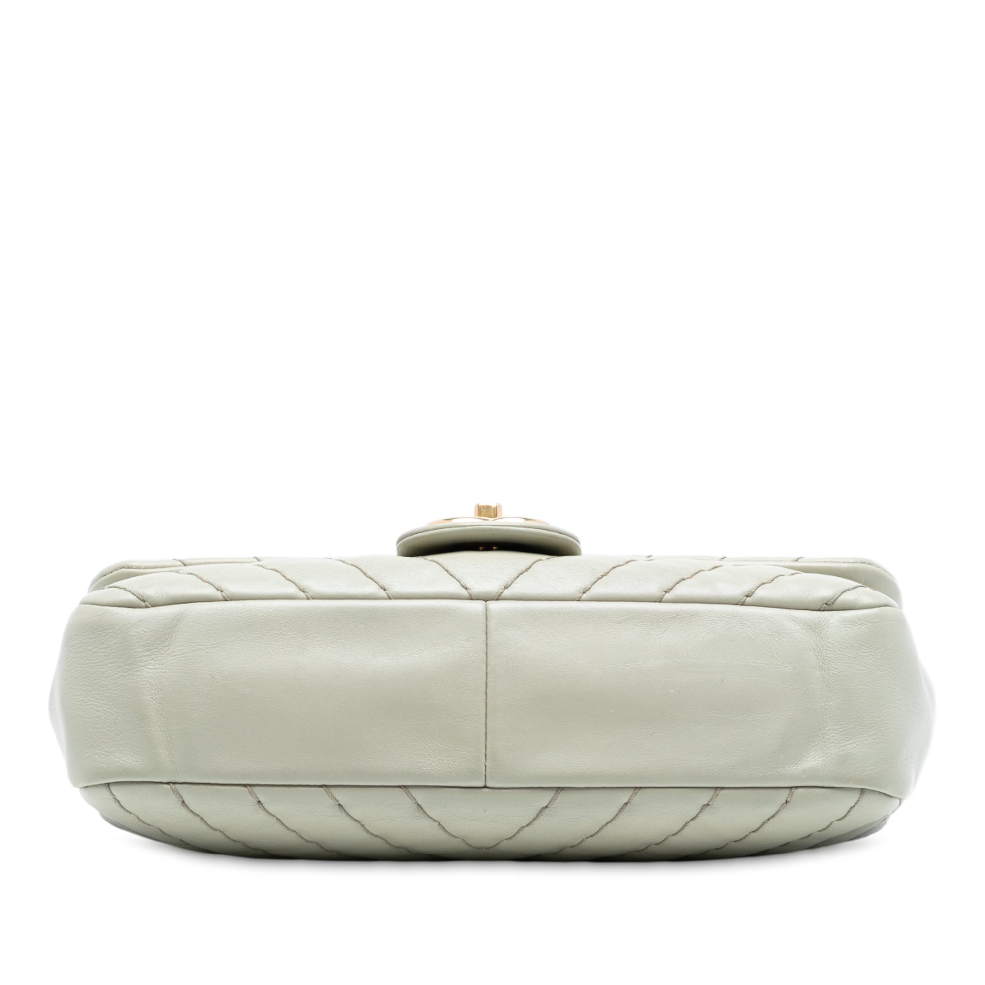 Chanel Medium Double Stitch Chevron Lambskin Single Flap - image 3