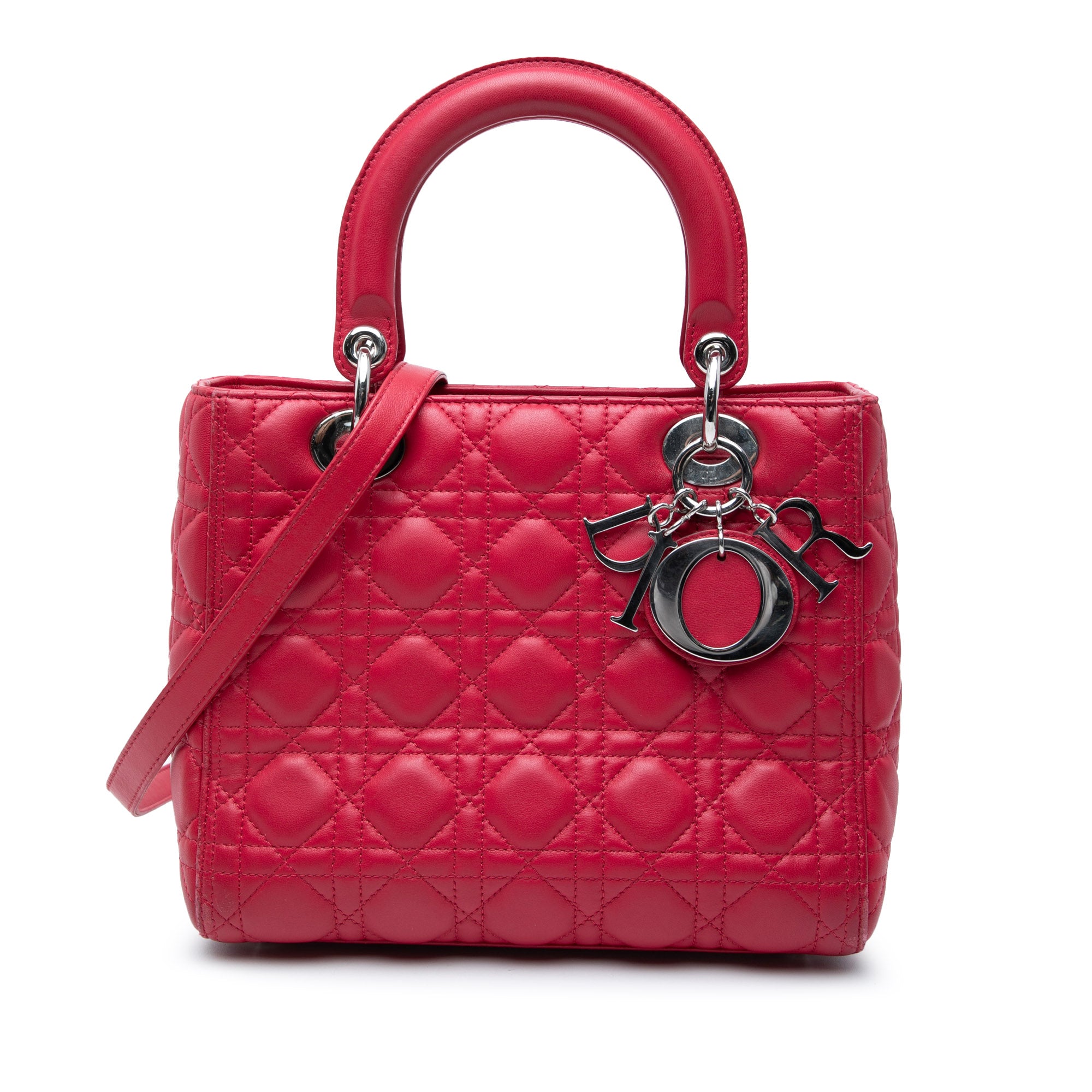 Dior Medium Lambskin Cannage Lady Dior - image 1