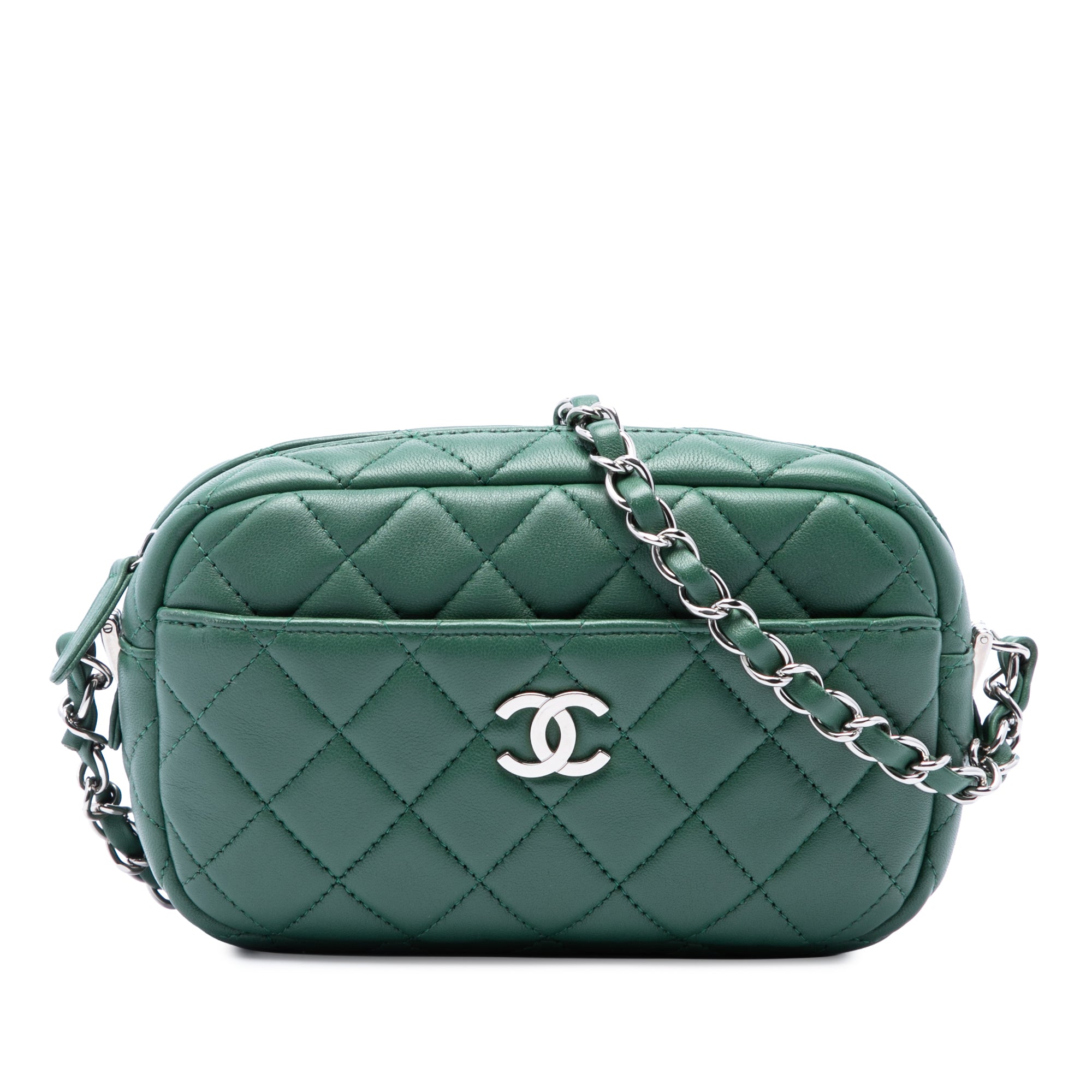 Chanel Small CC Quilted Lambskin Camera Case - image 1