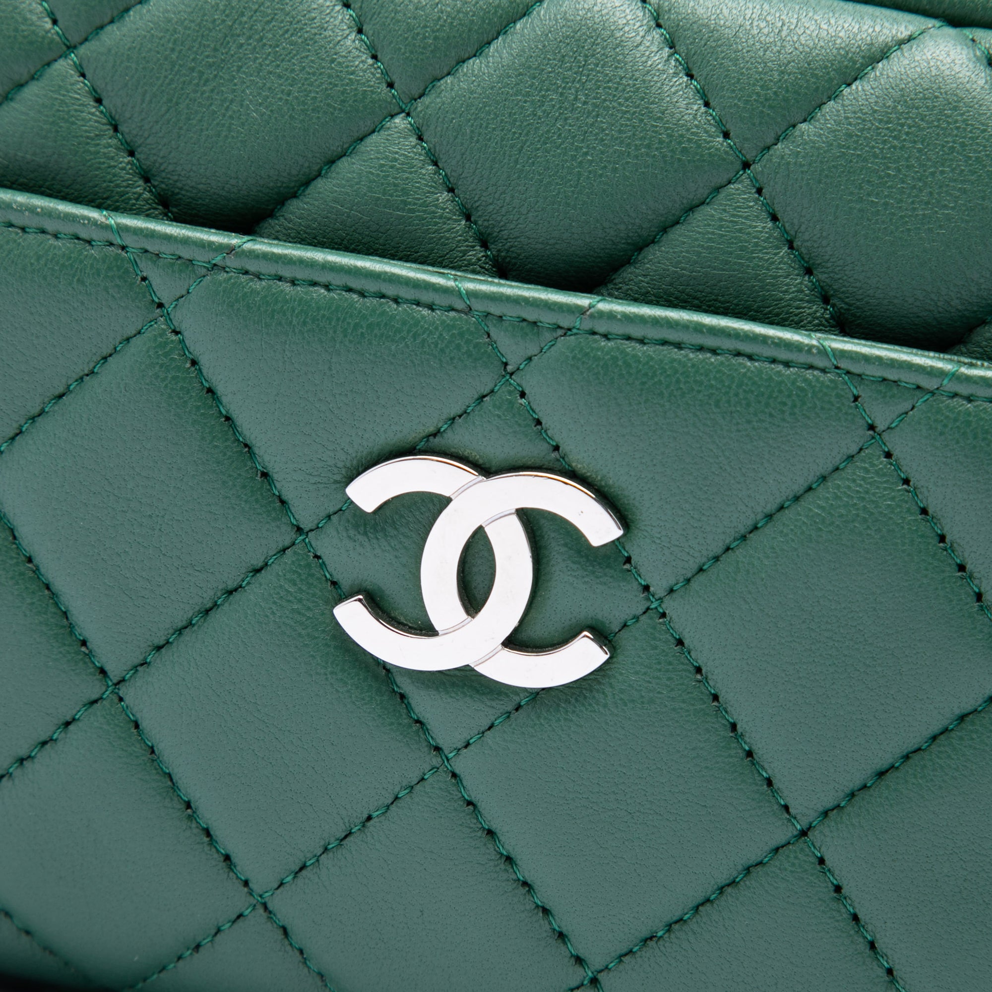 Chanel Small CC Quilted Lambskin Camera Case - image 5
