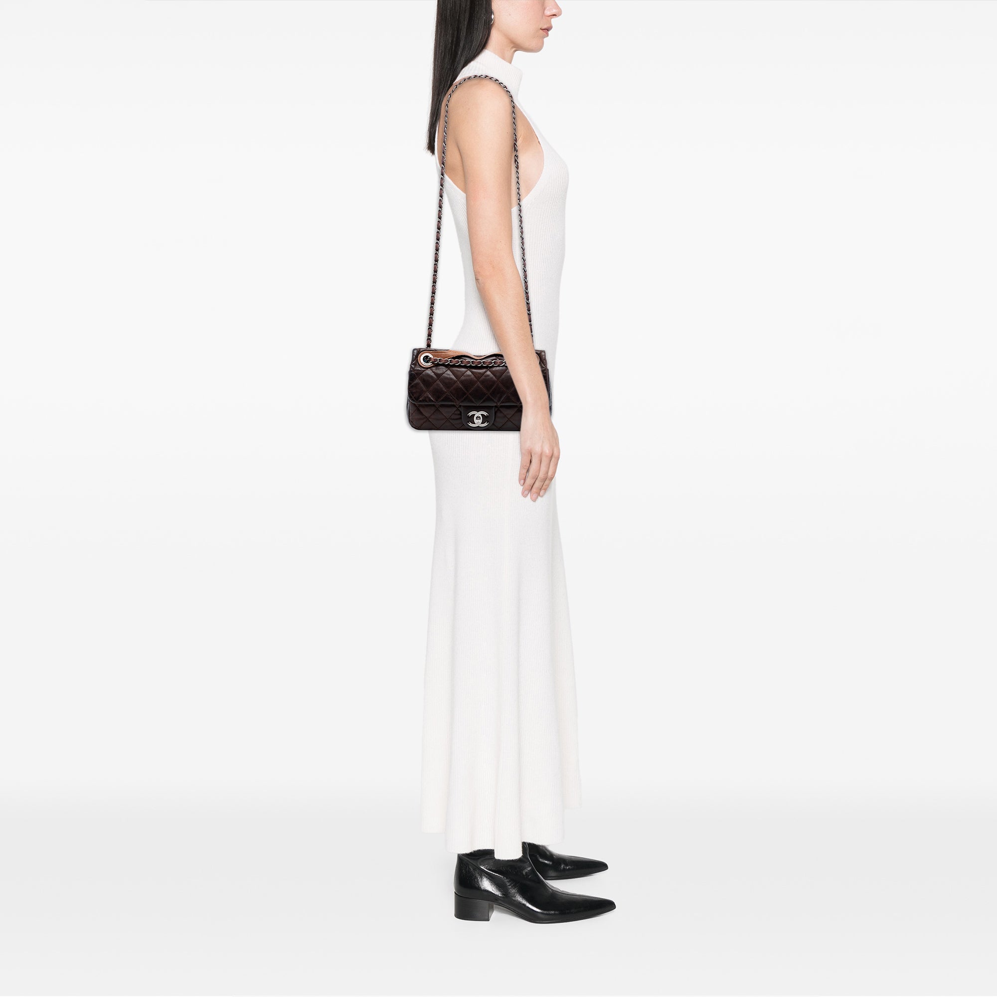Chanel Medium Iridescent Calfskin In the Mix Flap - image 6