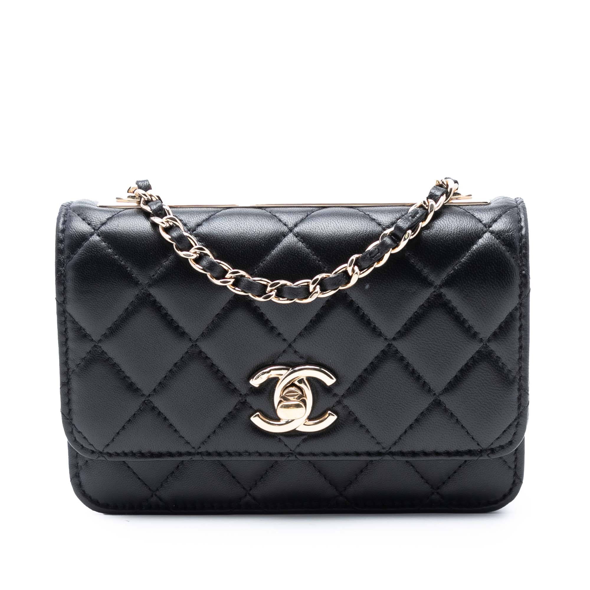 Chanel Mini Lambskin Trendy CC Wallet On Chain - image 1
