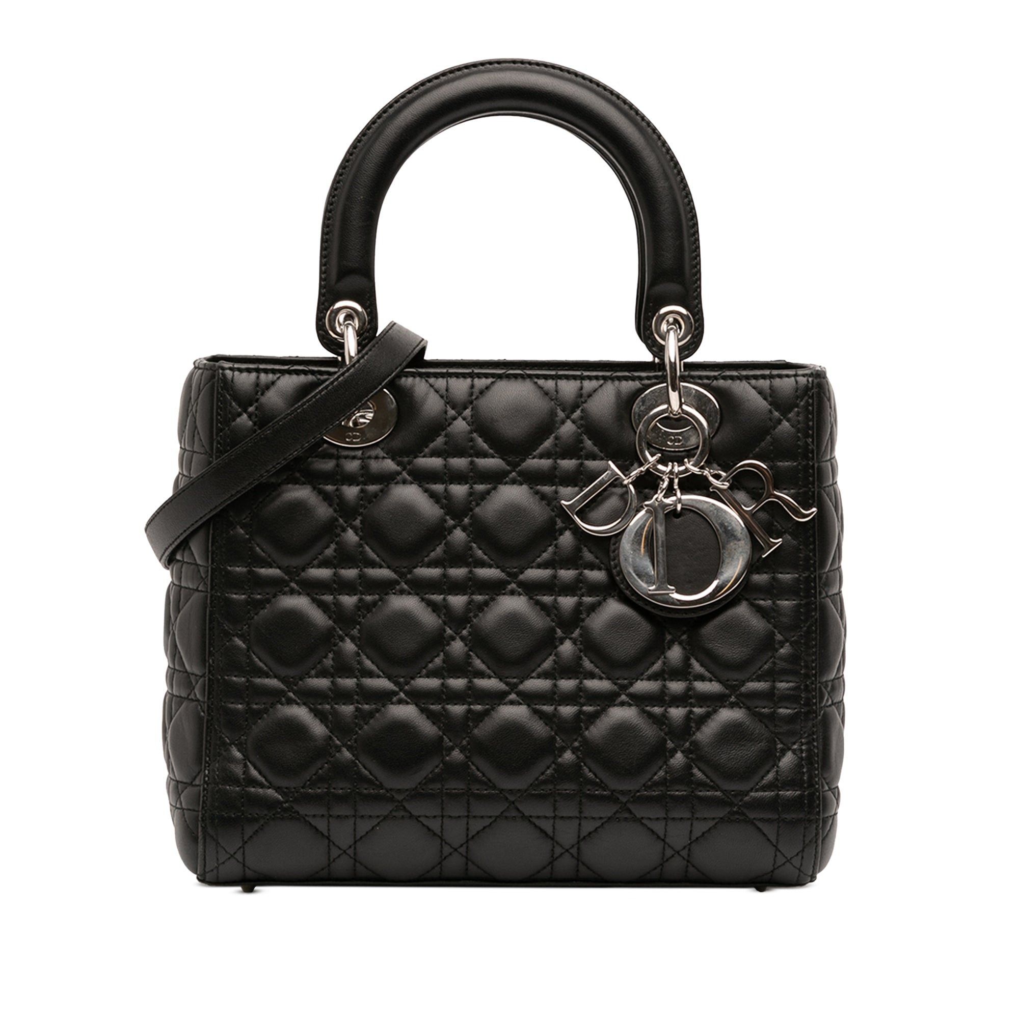 Dior Medium Lambskin Cannage Lady Dior - image 1