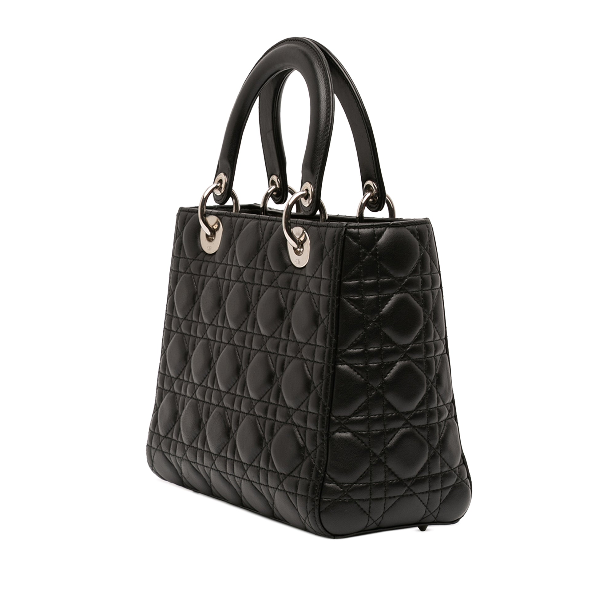 Dior Medium Lambskin Cannage Lady Dior - image 2