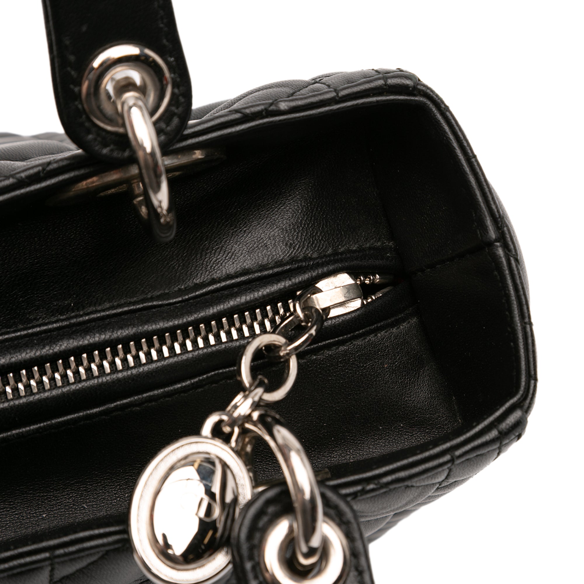 Dior Medium Lambskin Cannage Lady Dior - image 7