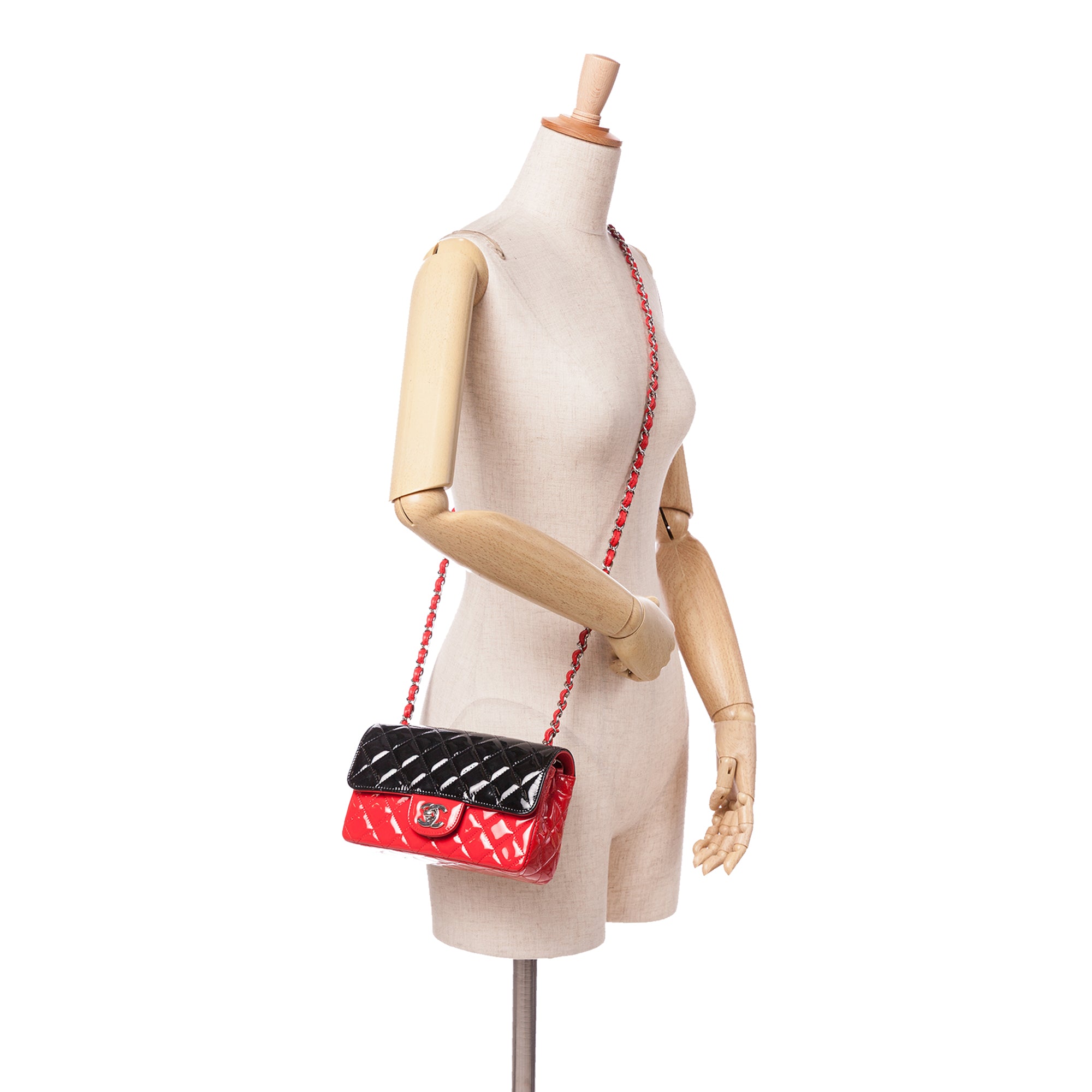 Chanel Mini Rectangular Bicolor Patent Single Flap - image 9