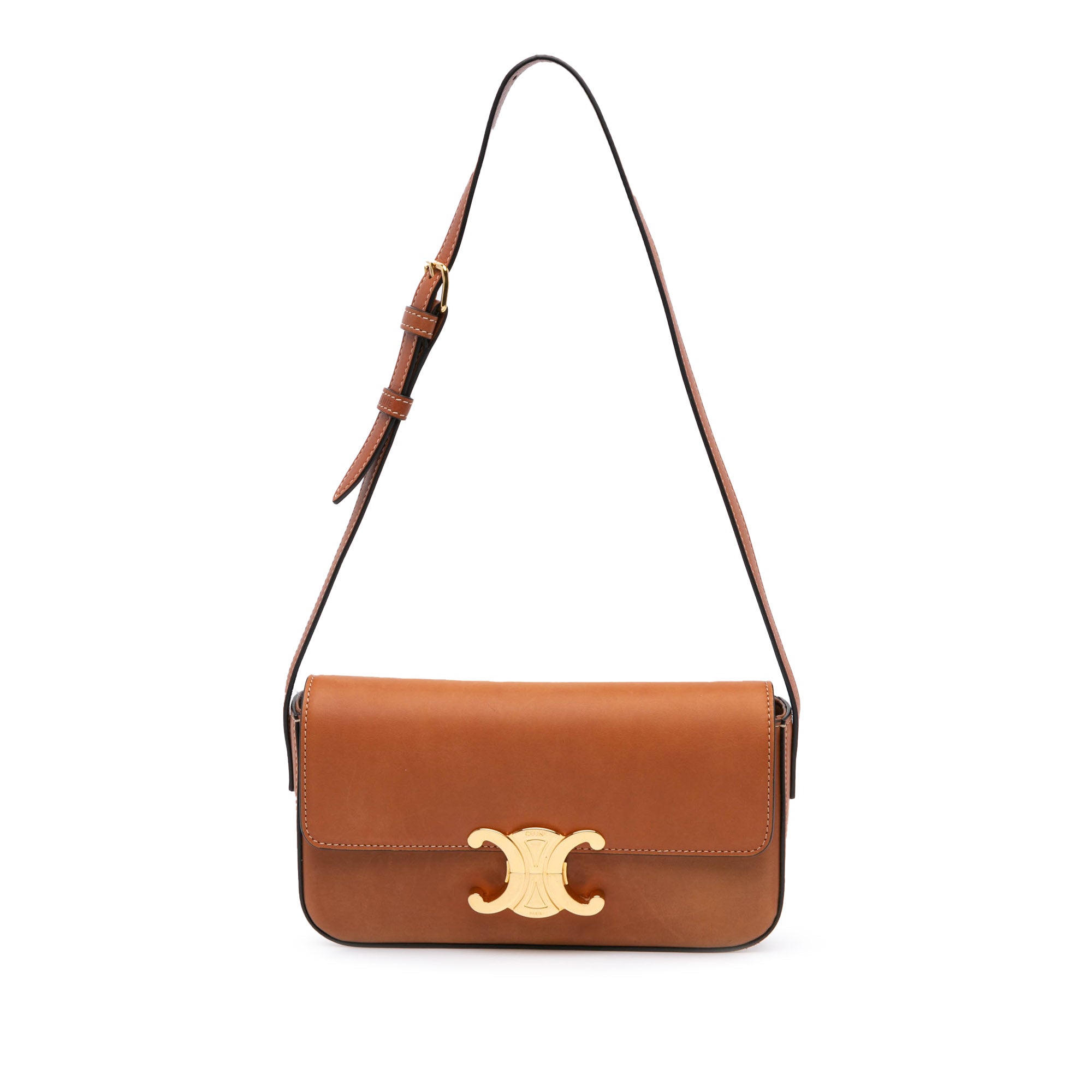 Celine Shiny Calfskin Claude Shoulder Bag - image 1