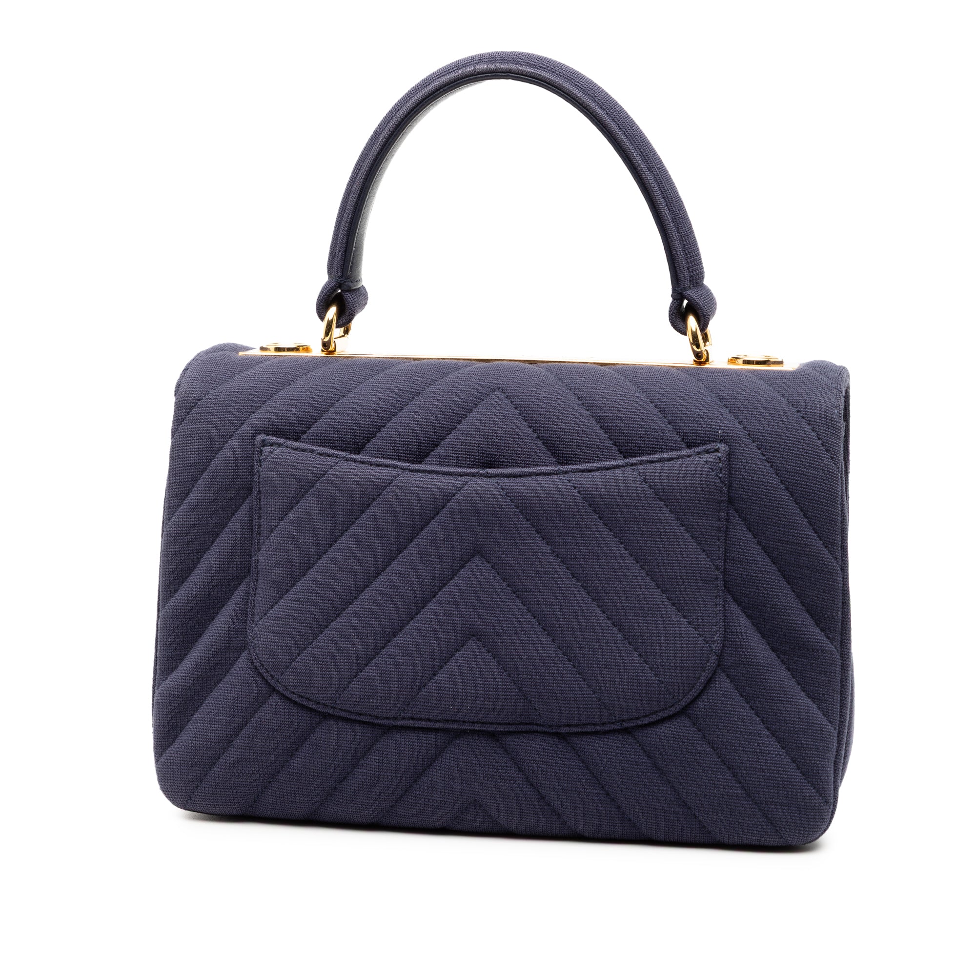 Chanel Small Chevron Jersey Trendy CC Top Handle Flap - image 2