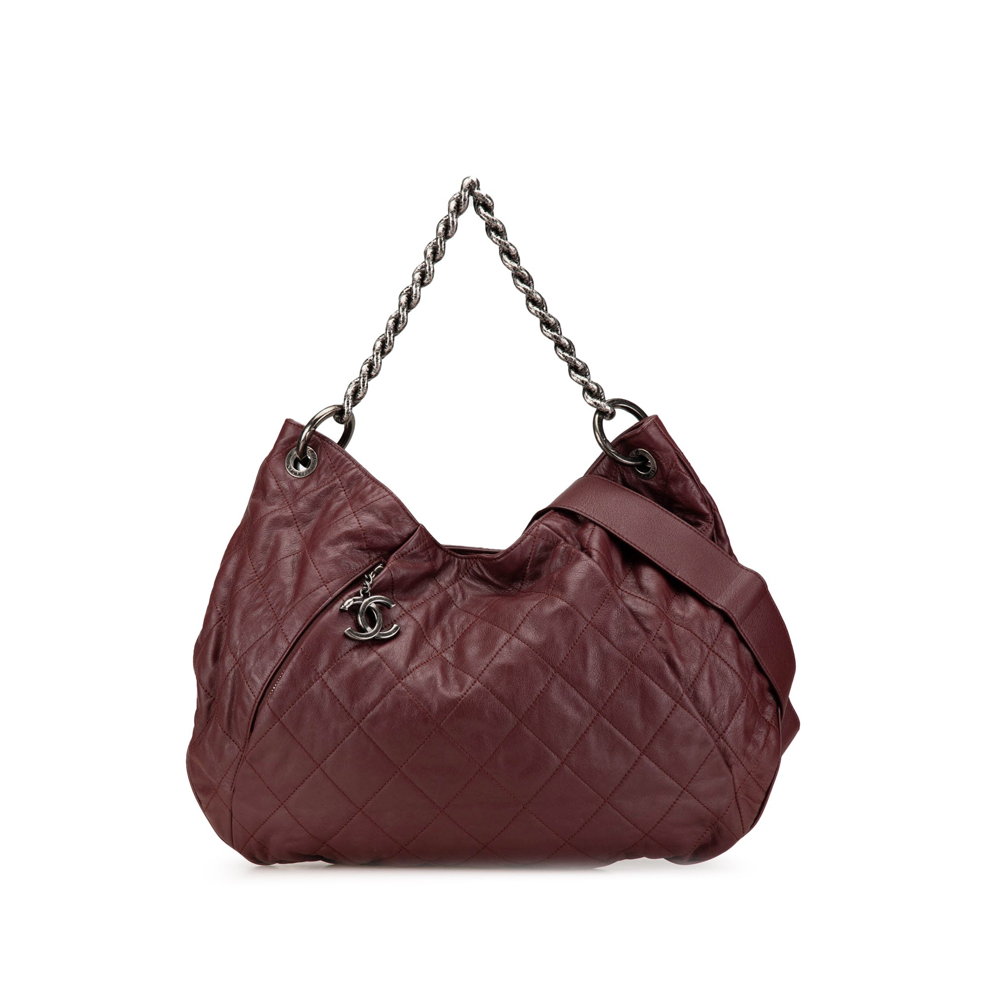 Chanel Quilted Calfskin Coco Pleats Hobo - image 1