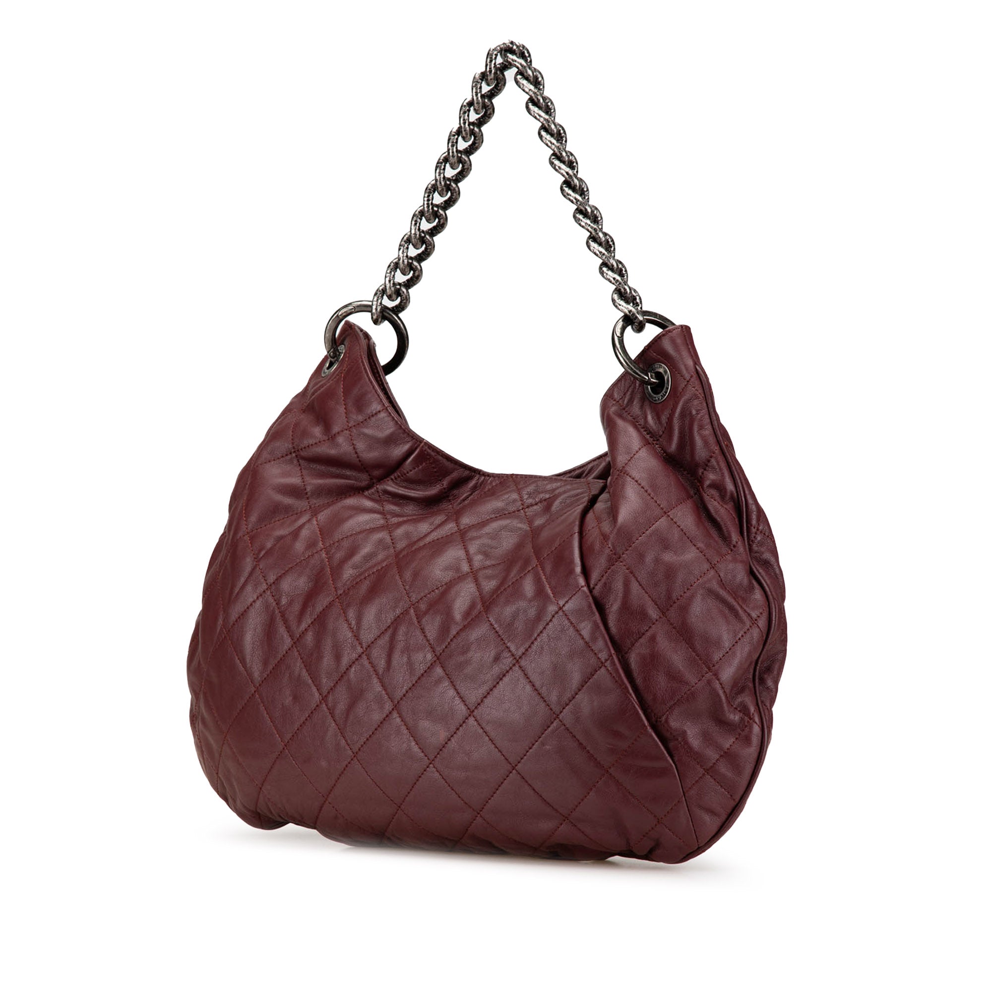 Chanel Quilted Calfskin Coco Pleats Hobo - image 2