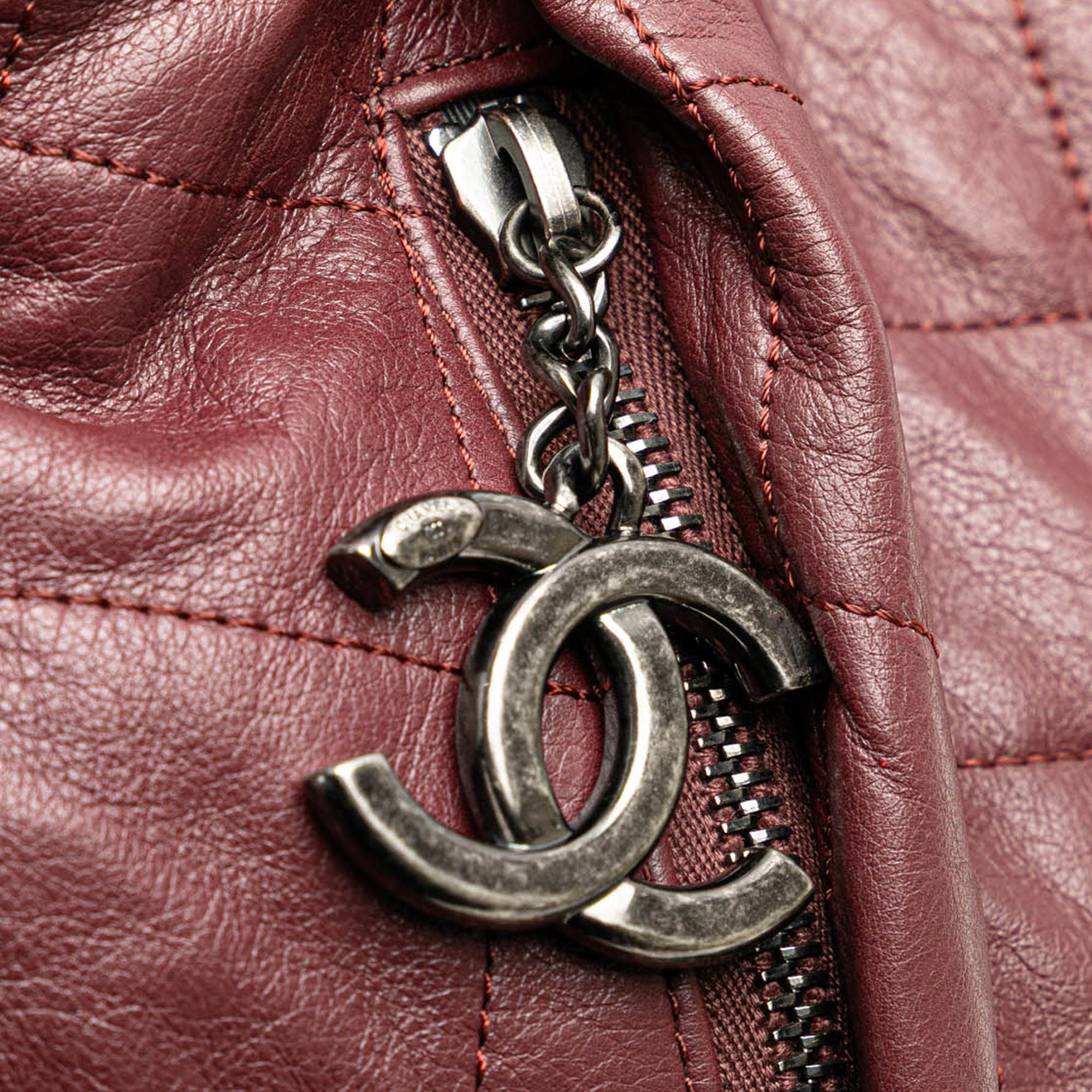 Chanel Quilted Calfskin Coco Pleats Hobo - image 8