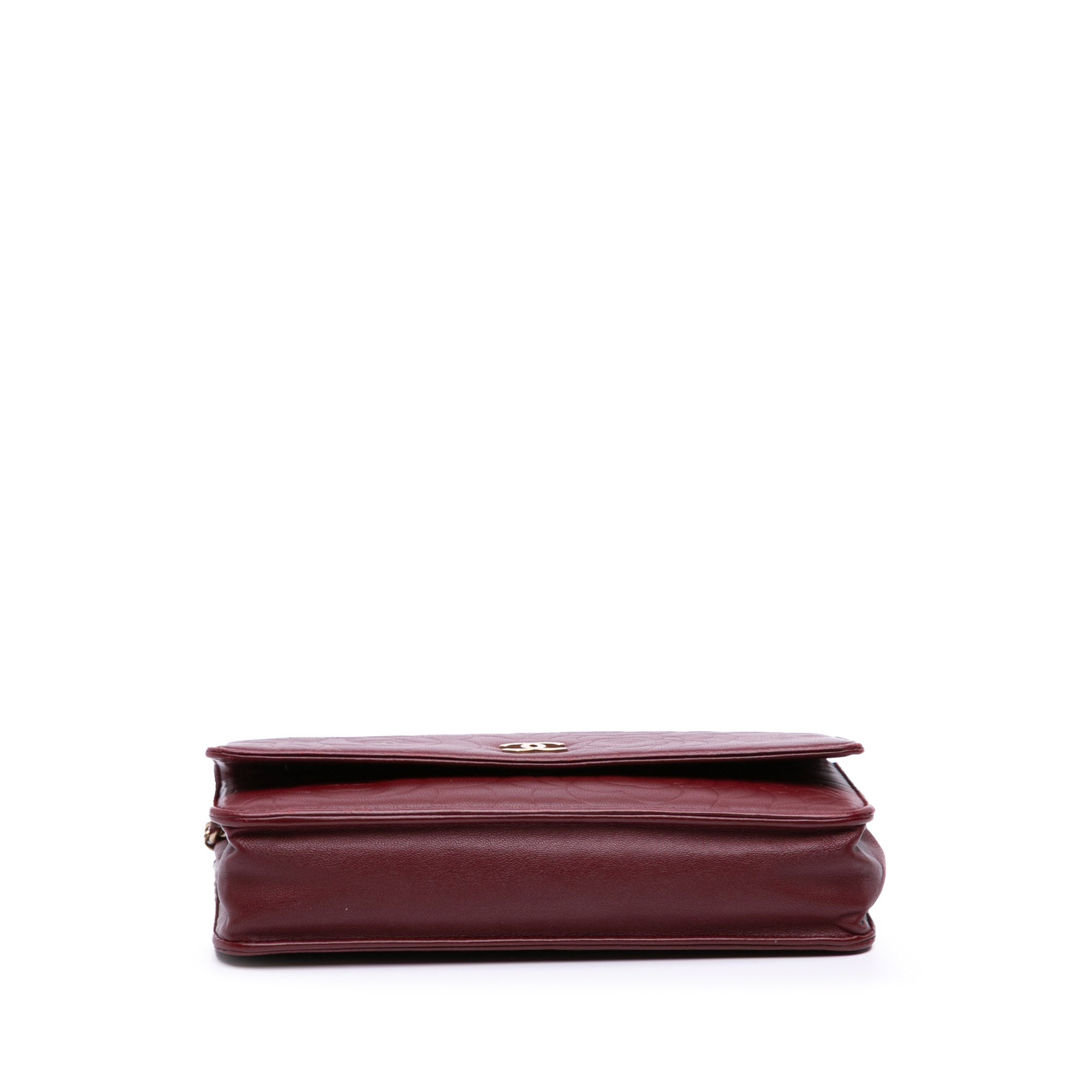 Chanel CC Embossed Calfskin Camellia Wallet On Chain - image 3