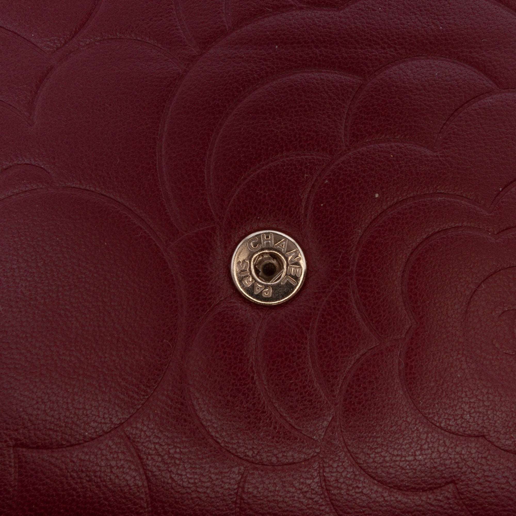 Chanel CC Embossed Calfskin Camellia Wallet On Chain - image 8