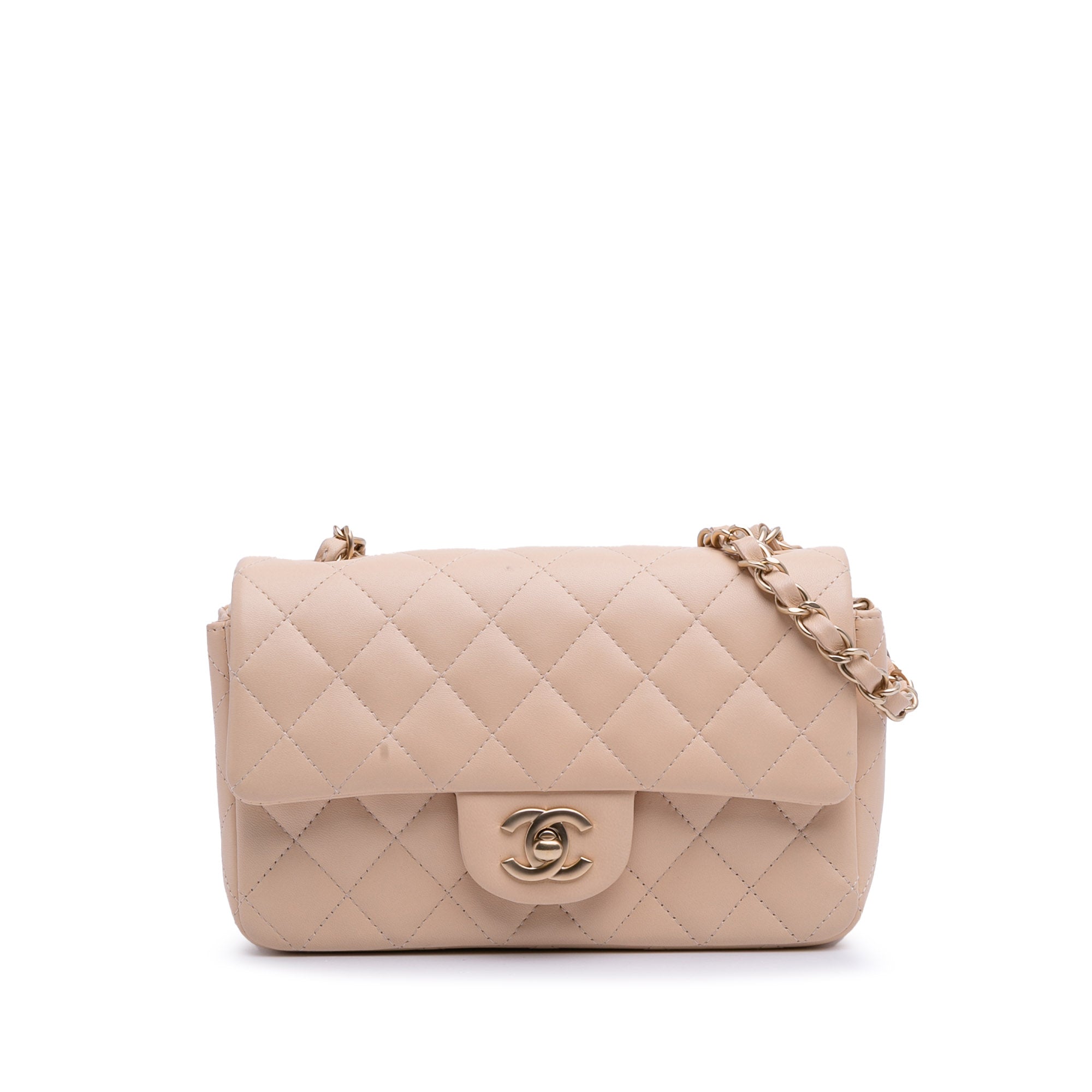 Chanel Mini Rectangular Classic Lambskin Single Flap - image 1