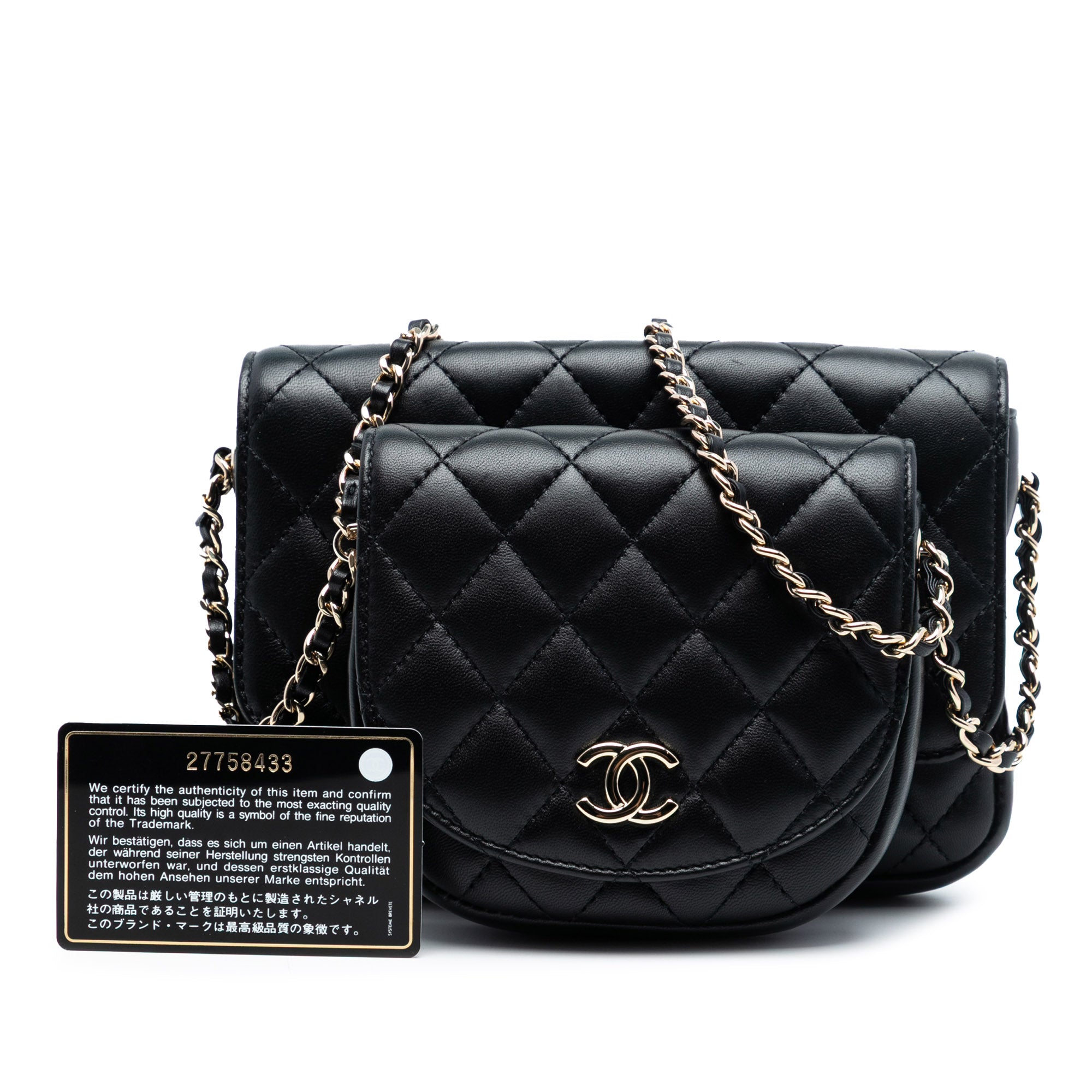 Chanel CC Quilted Lambskin Side Packs Flap - image 8