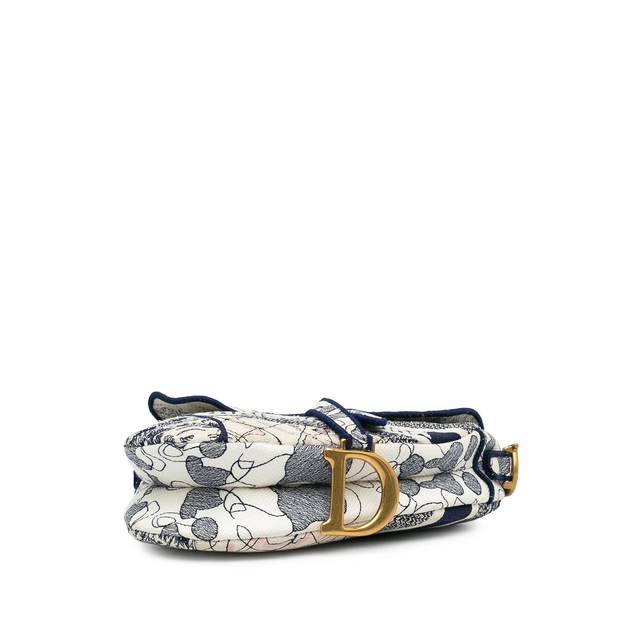 Dior Canvas Embroidered Around the World Saddle Bag - image 5