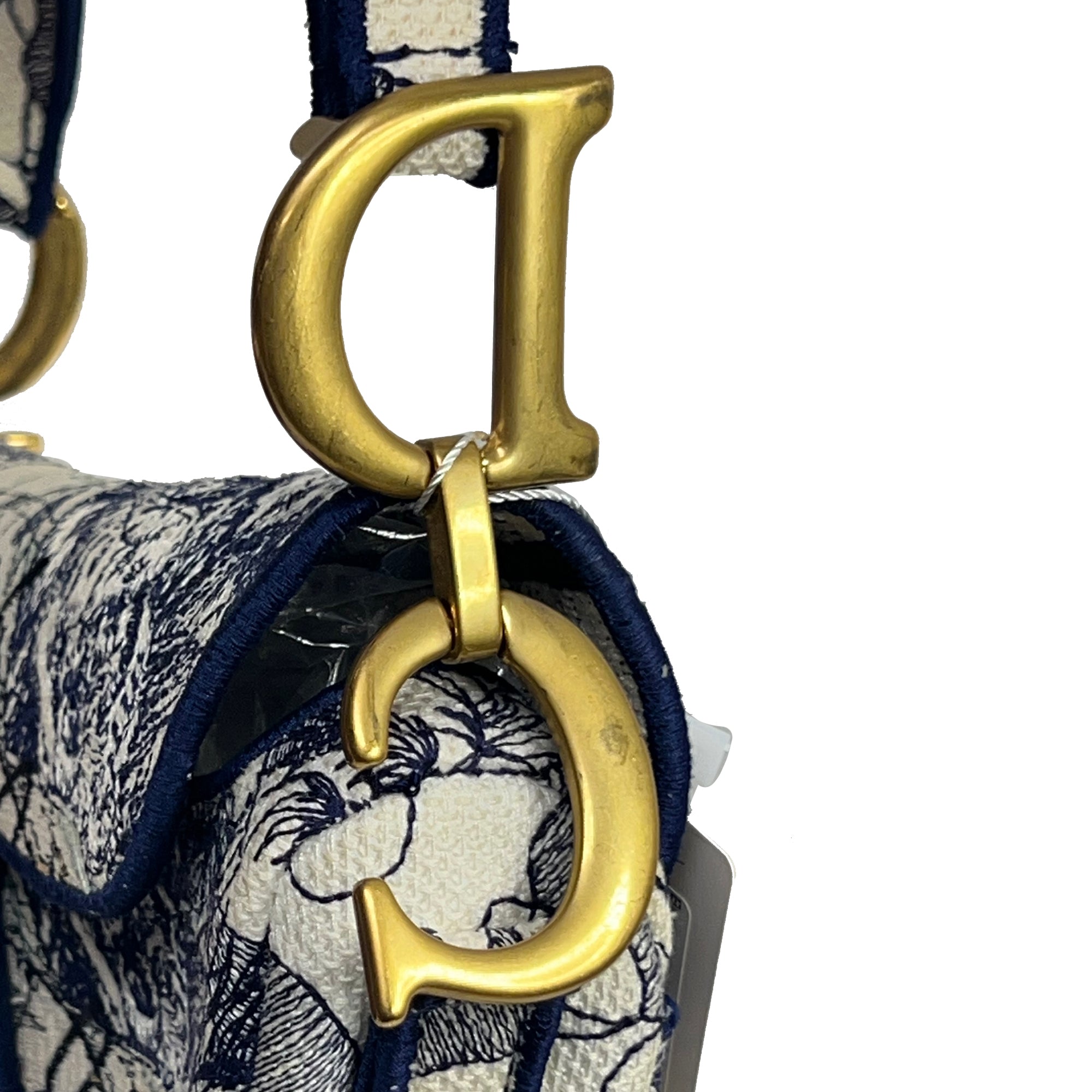 Dior Canvas Embroidered Around the World Saddle Bag - image 9