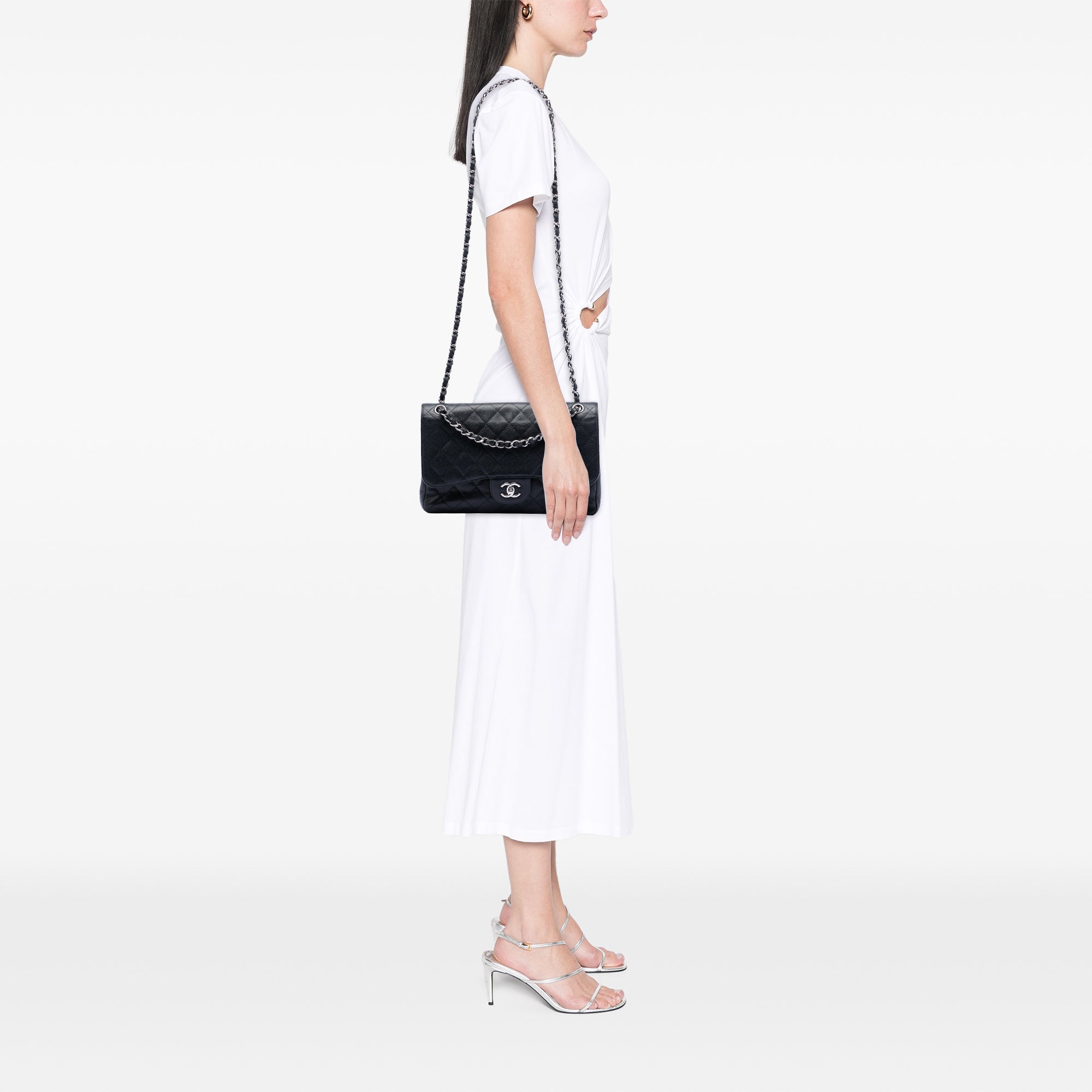 Chanel Jumbo Classic Caviar Double Flap - image 7