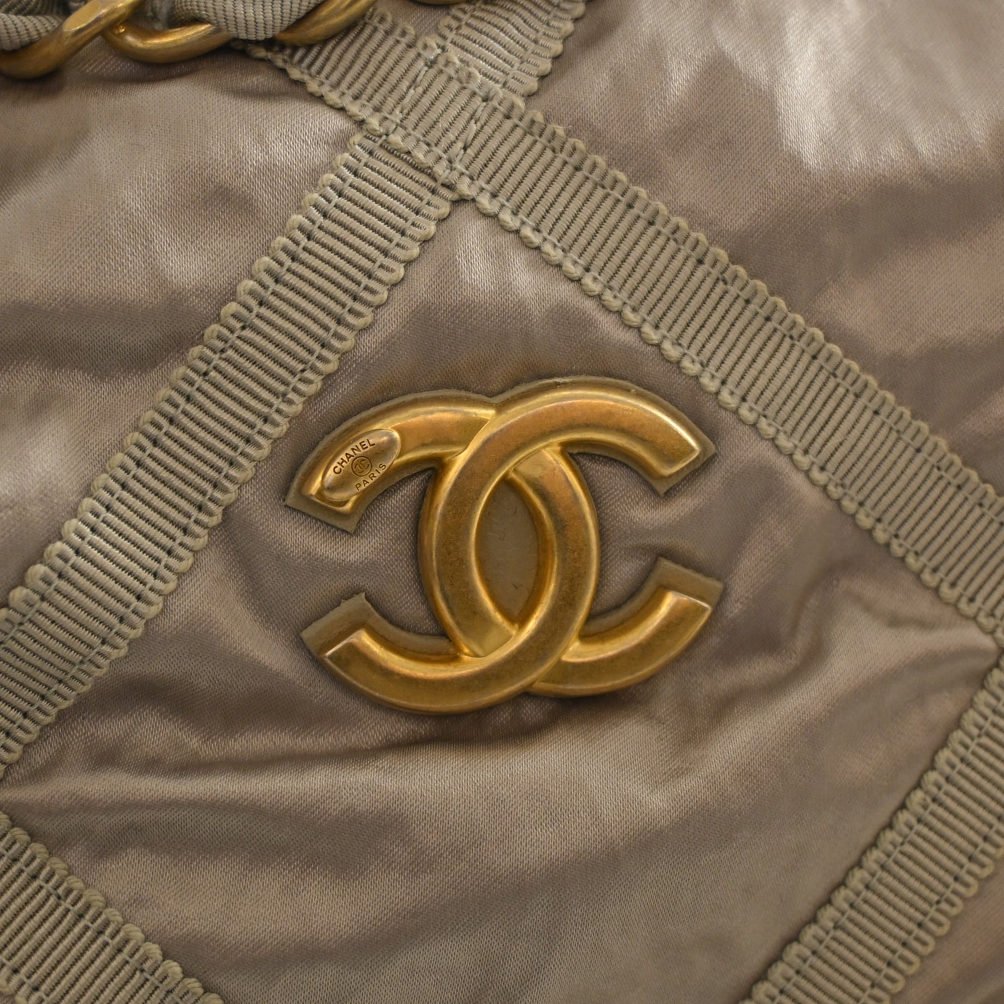 Chanel Nylon Grosgrain Quilted Shopping Bag - image 5